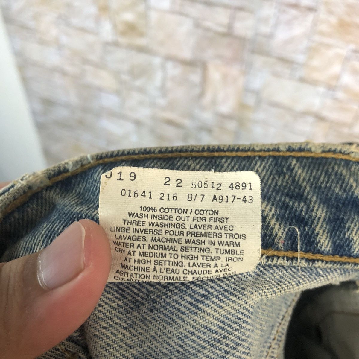 Levi's 512 Levis faded Blue ripped Distressed Denim Pants #A71 Size US 31 - 25 Thumbnail