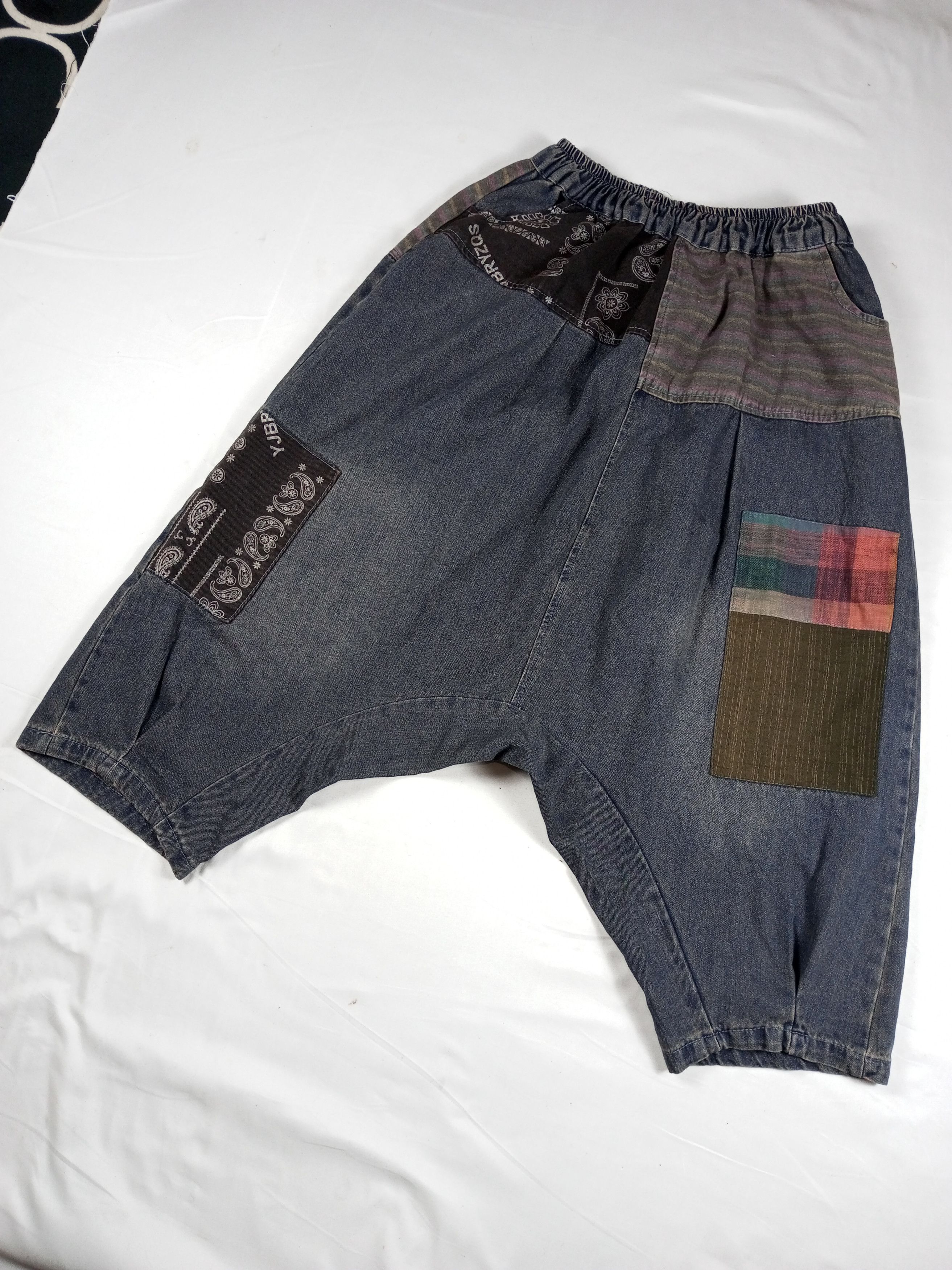 Japanese Brand Y2K Kapital Boro Style Patchwork Harem Pant Size US 30 / EU 46 - 2 Thumbnail