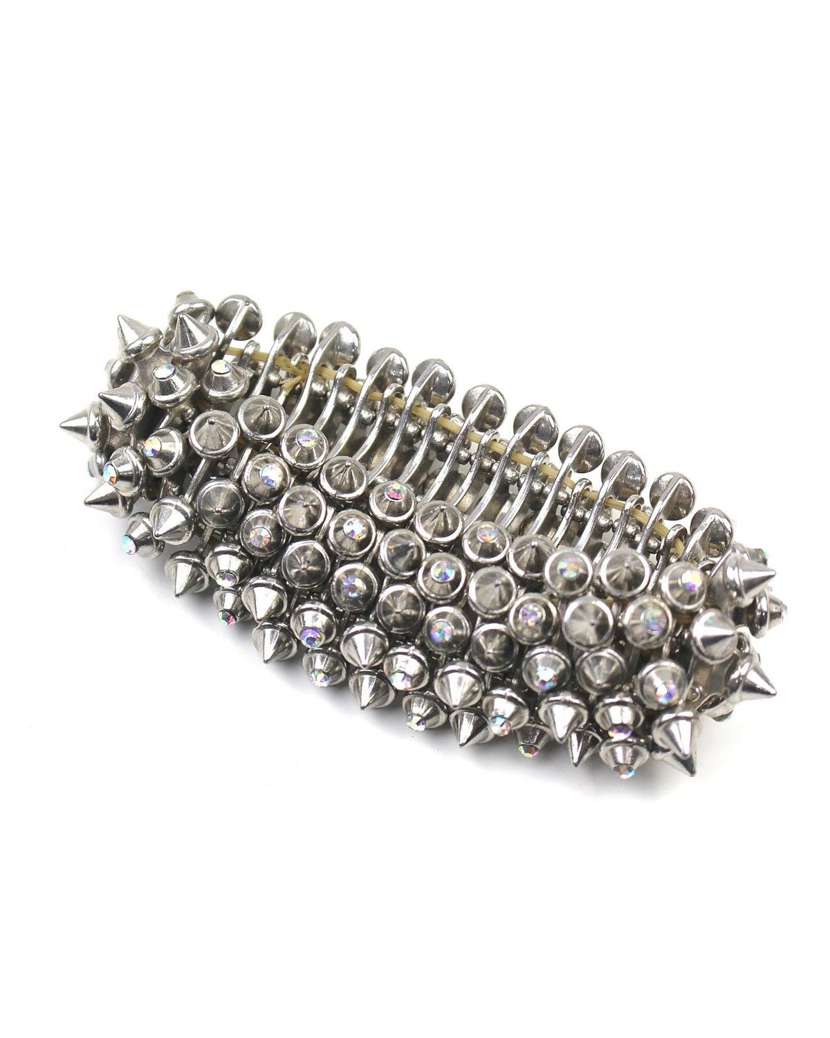 2000S JAPANESE MADE STUDDED PUNK SPIKE CRYSTAL BRACELET
