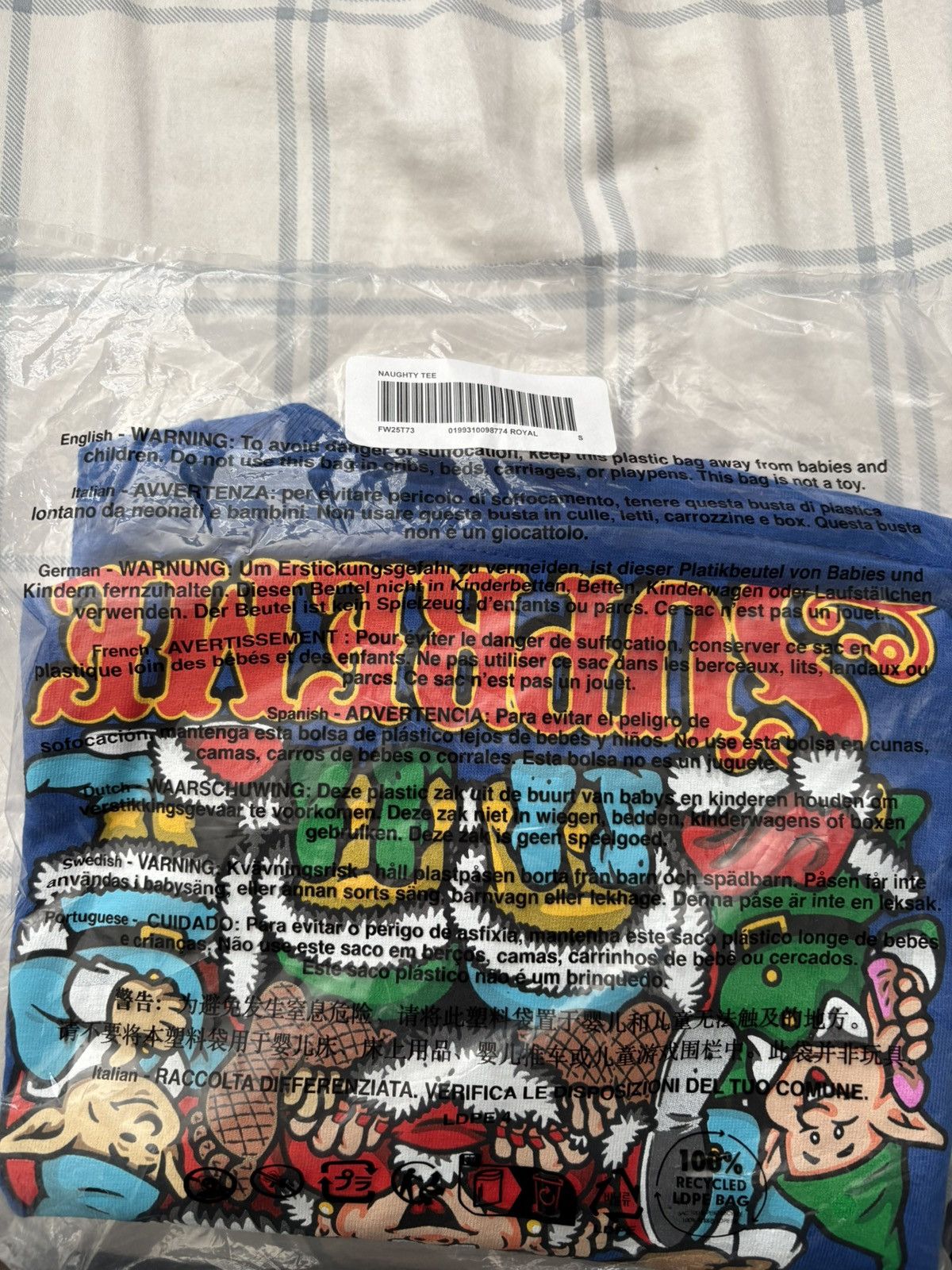 Supreme Supreme F/W 25 Naughty Tee Size US S / EU 44-46 / 1 - 1 Thumbnail