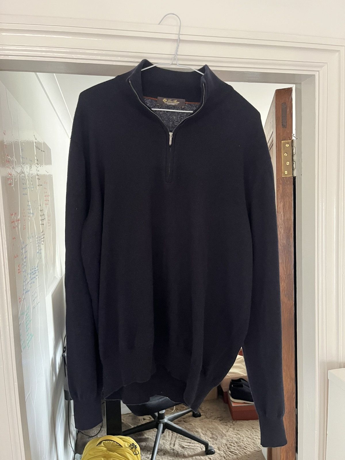 Loro Piana Loro Piana Navy Baby Cashmere quarter zip size 52 new Size US L / EU 52-54 / 3 - 1 Thumbnail