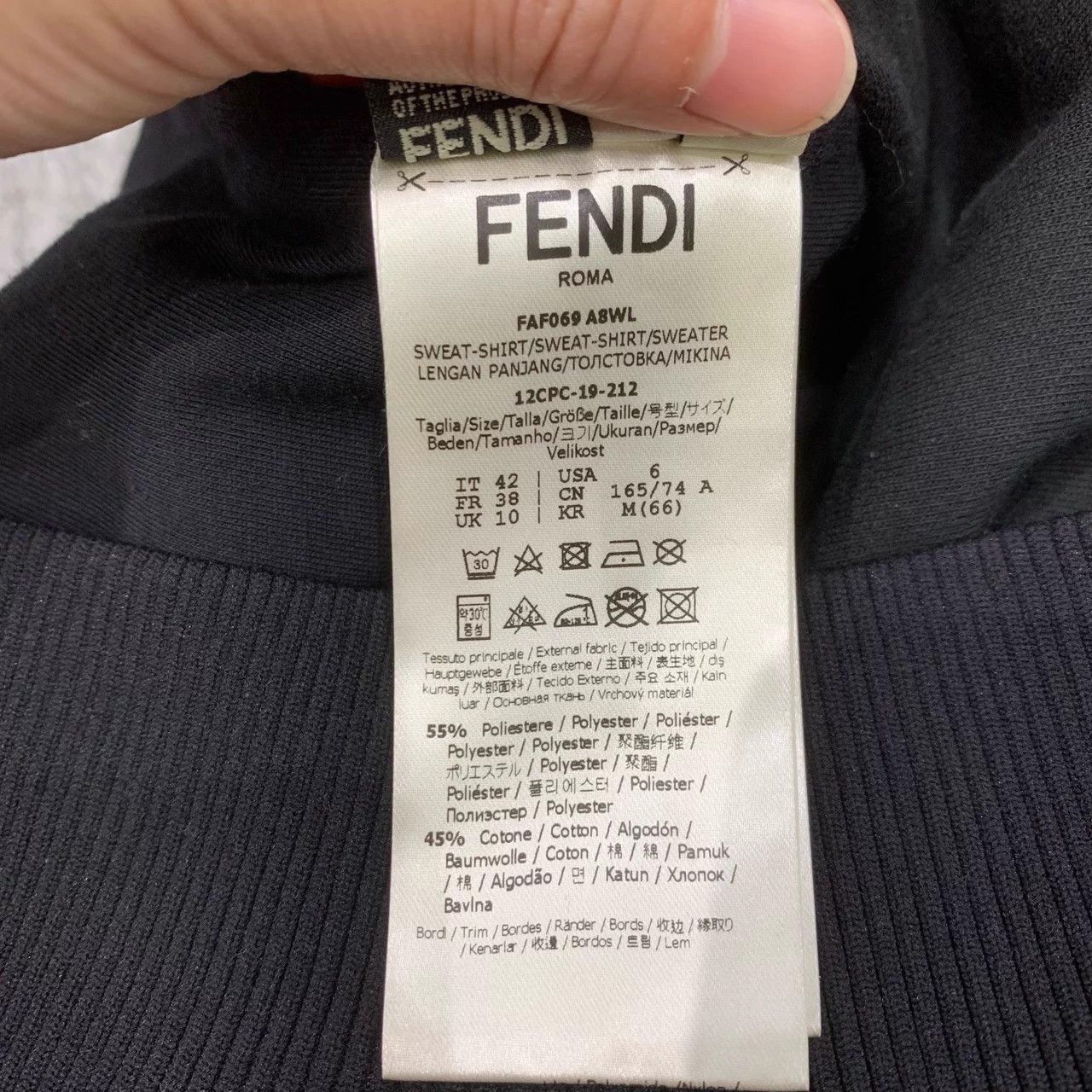 Fendi Fendi Black Jacket with Side Logo Tape Size S / US 4 / IT 40 - 6 Thumbnail