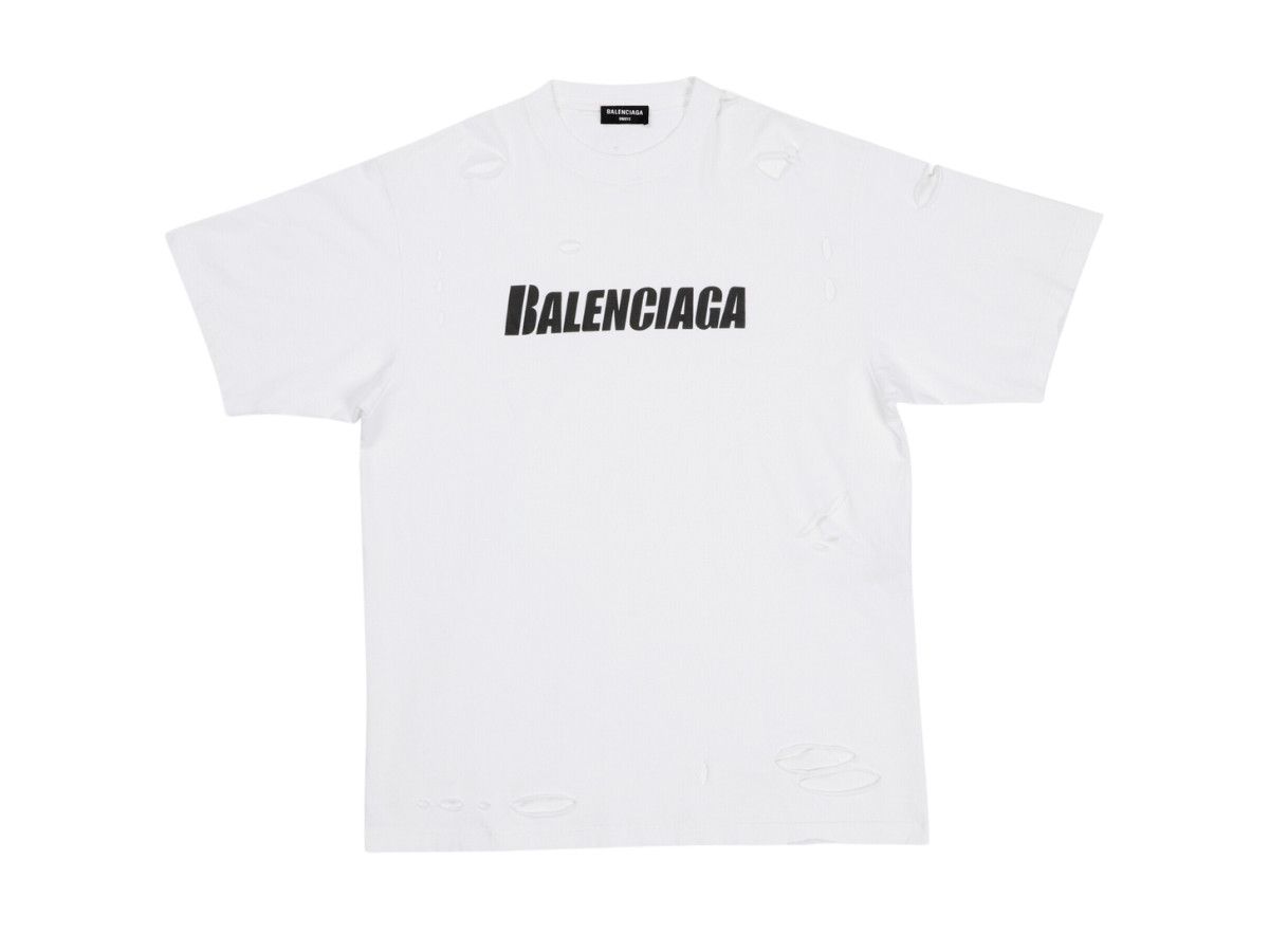 Balenciaga o1bcso1str1024 Caps T-Shirt Boxy Fit in White | Grailed