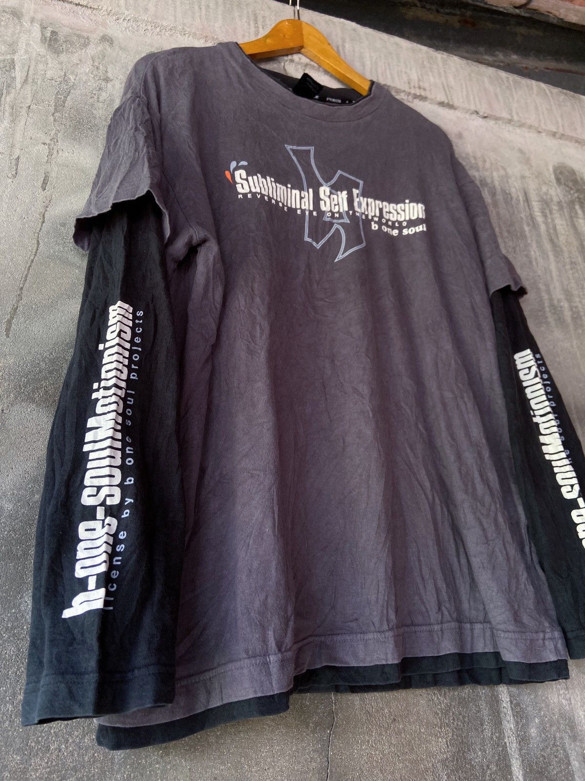 Japanese Brand DOUBLE LAYER SUBLIMINAL SELF EXPRESSION LONG SLEEVE Size US L / EU 52-54 / 3 - 3 Thumbnail