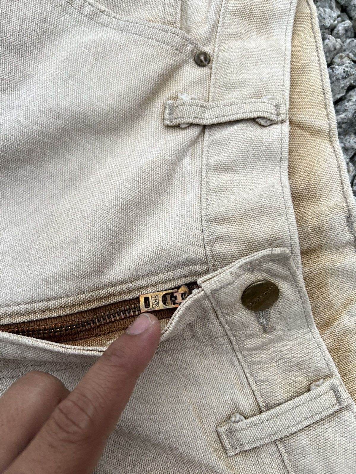 Carhartt Vintage Sun Faded Carhartt Double Knee Distress Denim#USA Size US 30 / EU 46 - 9 Thumbnail