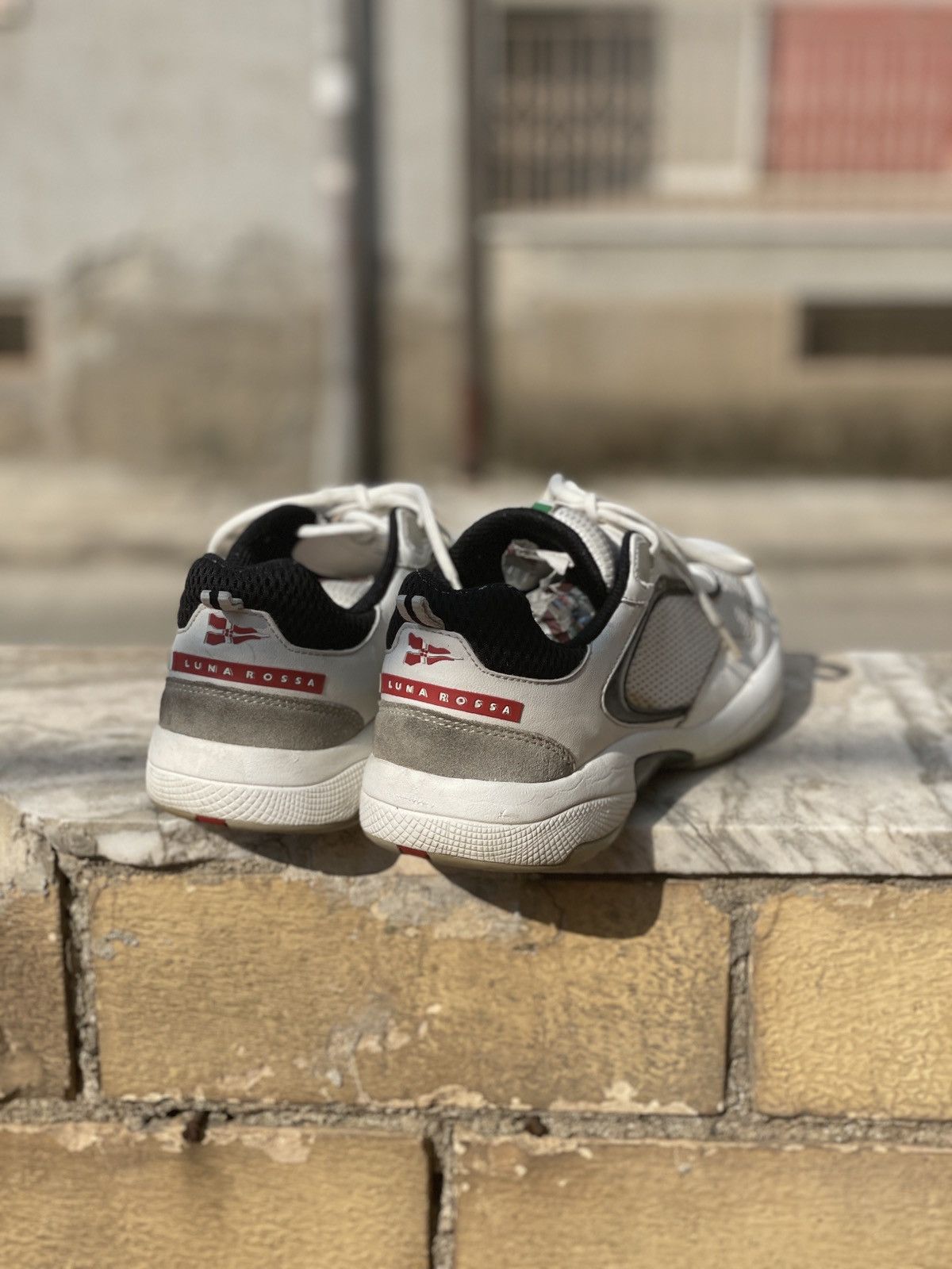 Prada RARE Prada Luna Rossa LUE 001 White leather Sneakers size 41 Size US 8 / EU 41 - 3 Thumbnail
