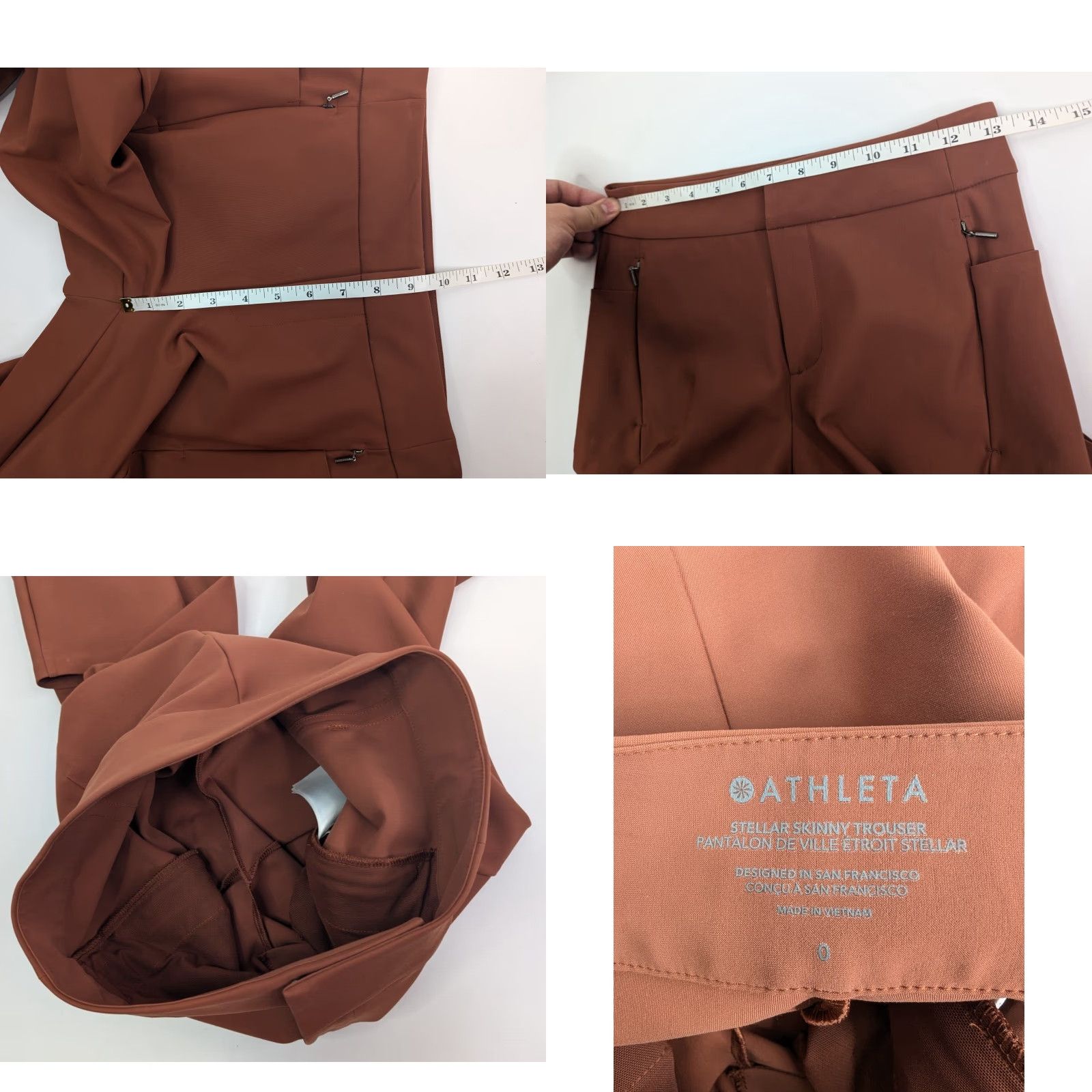 Athleta Athleta Pants Women’s 0 Rust Skinny Trouser Career 982872 Size 25" / US 0 / IT 36 - 8 Thumbnail