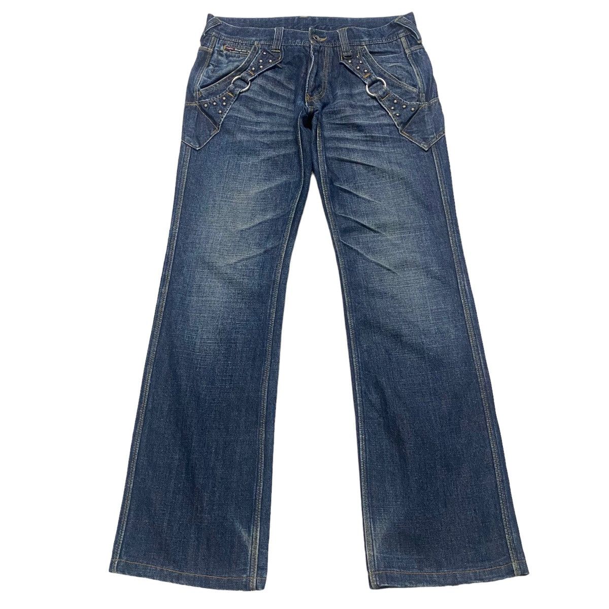 Nicole Club For Men Denim Bondage Low Flare Jeans