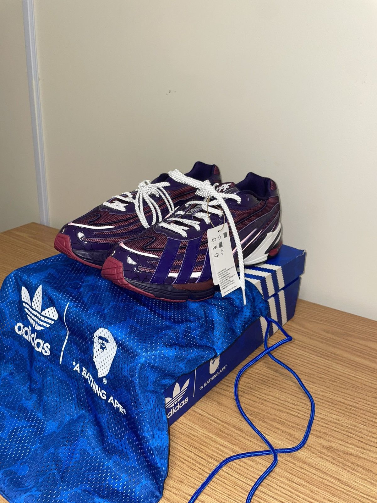 Adidas × Bape Men’s 12.5 Purple Bape Adidas Orketro Dead Stock Size US 12.5 / EU 45-46 - 3 Thumbnail