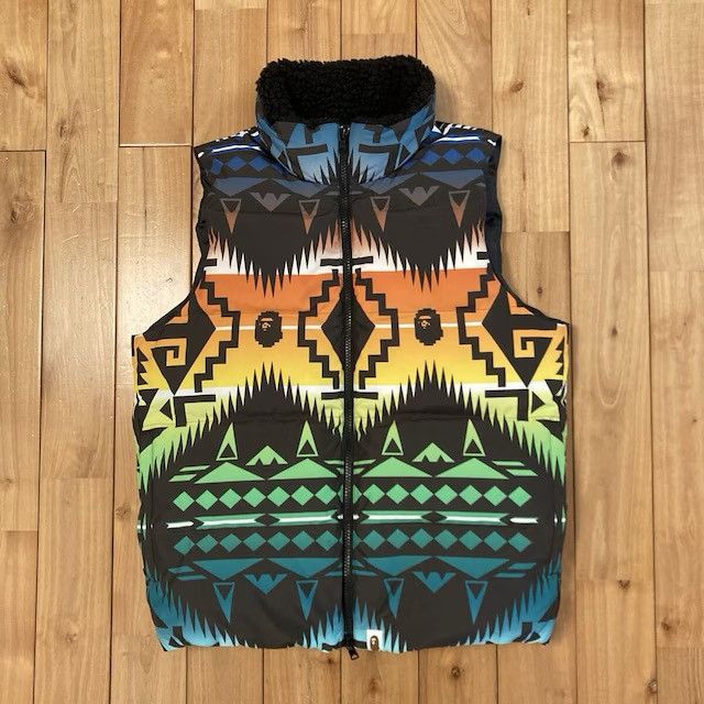 Bape BAPE Native Pattern Puffer Down Vest a bathing ape NIGO Size US S / EU 44-46 / 1 - 1 Thumbnail
