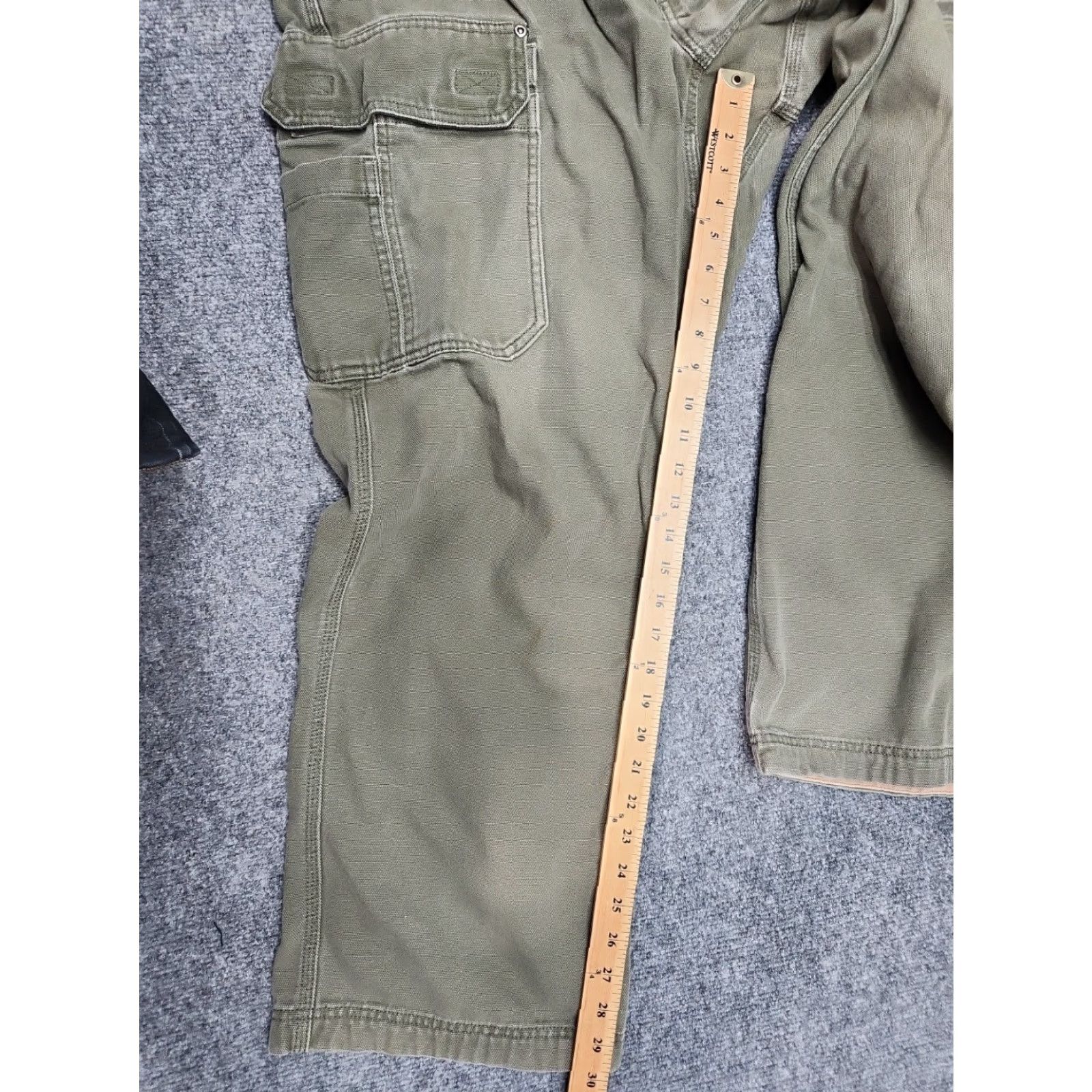 Vintage Duluth Fire Hose Canvas Pants Sz 44x32 Cargo Relax Fit Utility Pants Mens Cargo Pocket Green Cotton Flat Front Straight Relaxed Workwear Vintage: No Size US 44 / EU 60 - 7 Thumbnail