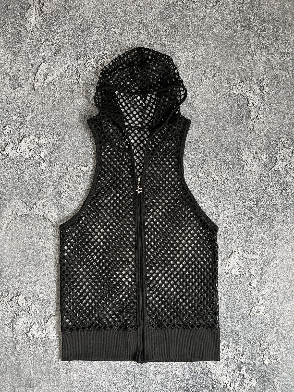 Japanese Brand Y2K mesh tank top hooded zip rave avant garde gothic Size M / US 6-8 / IT 42-44 - 1 Thumbnail