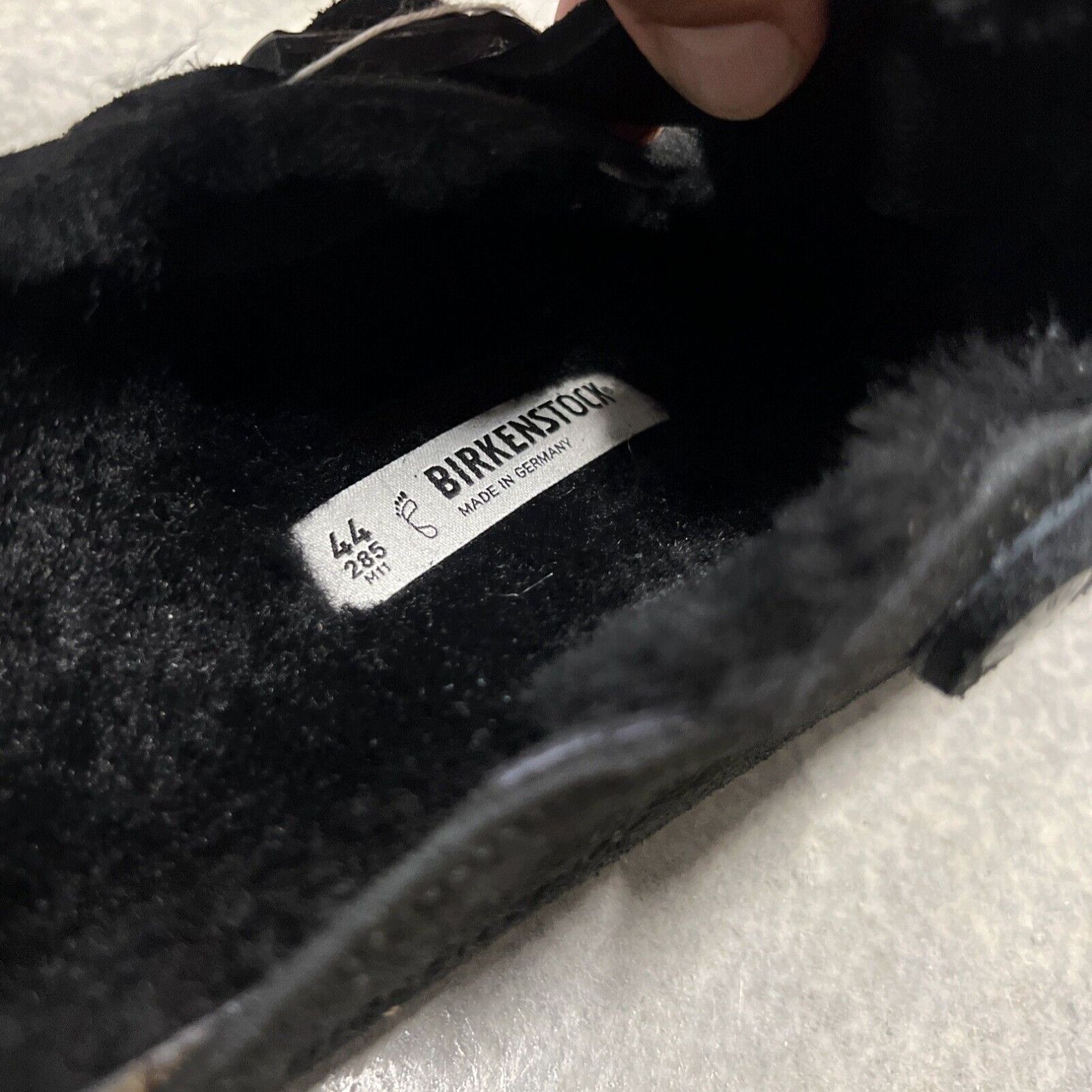 Birkenstock Birkenstock Men’s New Boston Shearling Black Suede Leather Sz 11 EU 44 Size US 11 / IT 41 - 5 Thumbnail