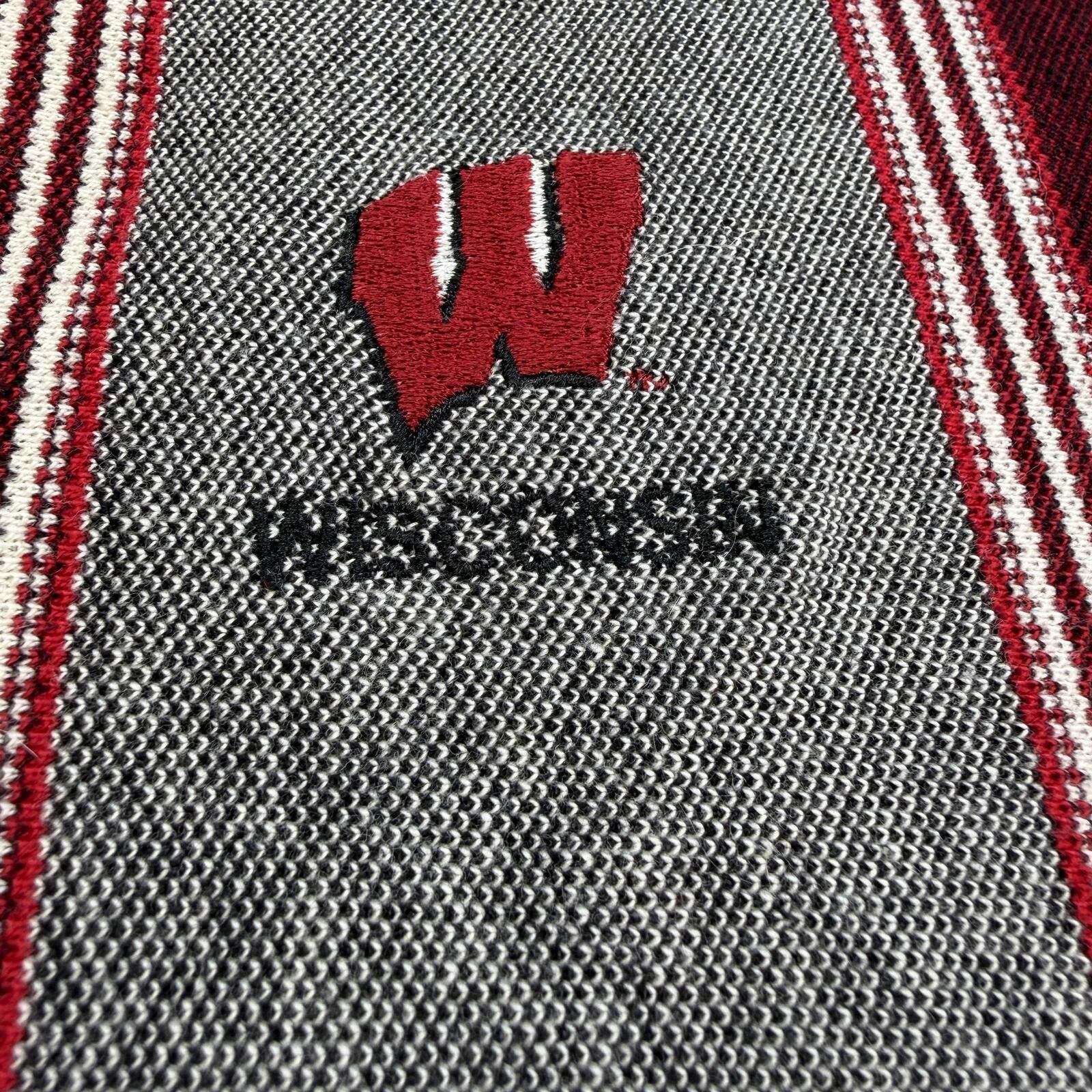 Antigua Vintage 90s Wisconsin Badgers Striped Polo Shirt Mens M Size US M / EU 48-50 / 2 - 5 Thumbnail