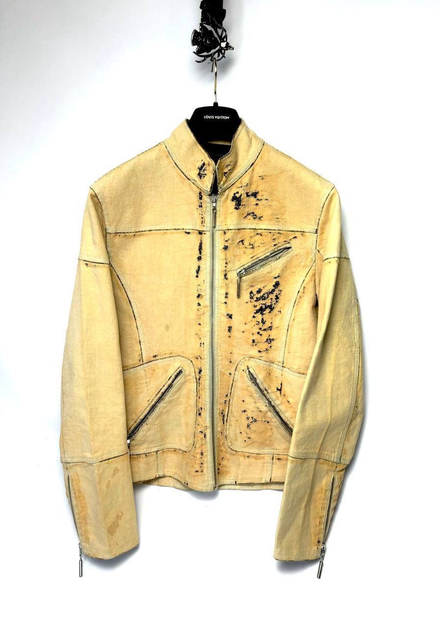 image of Just Cavalli x Roberto Cavalli Vintage Cavalli Rust Biker Jacket, Men's (Size Medium)