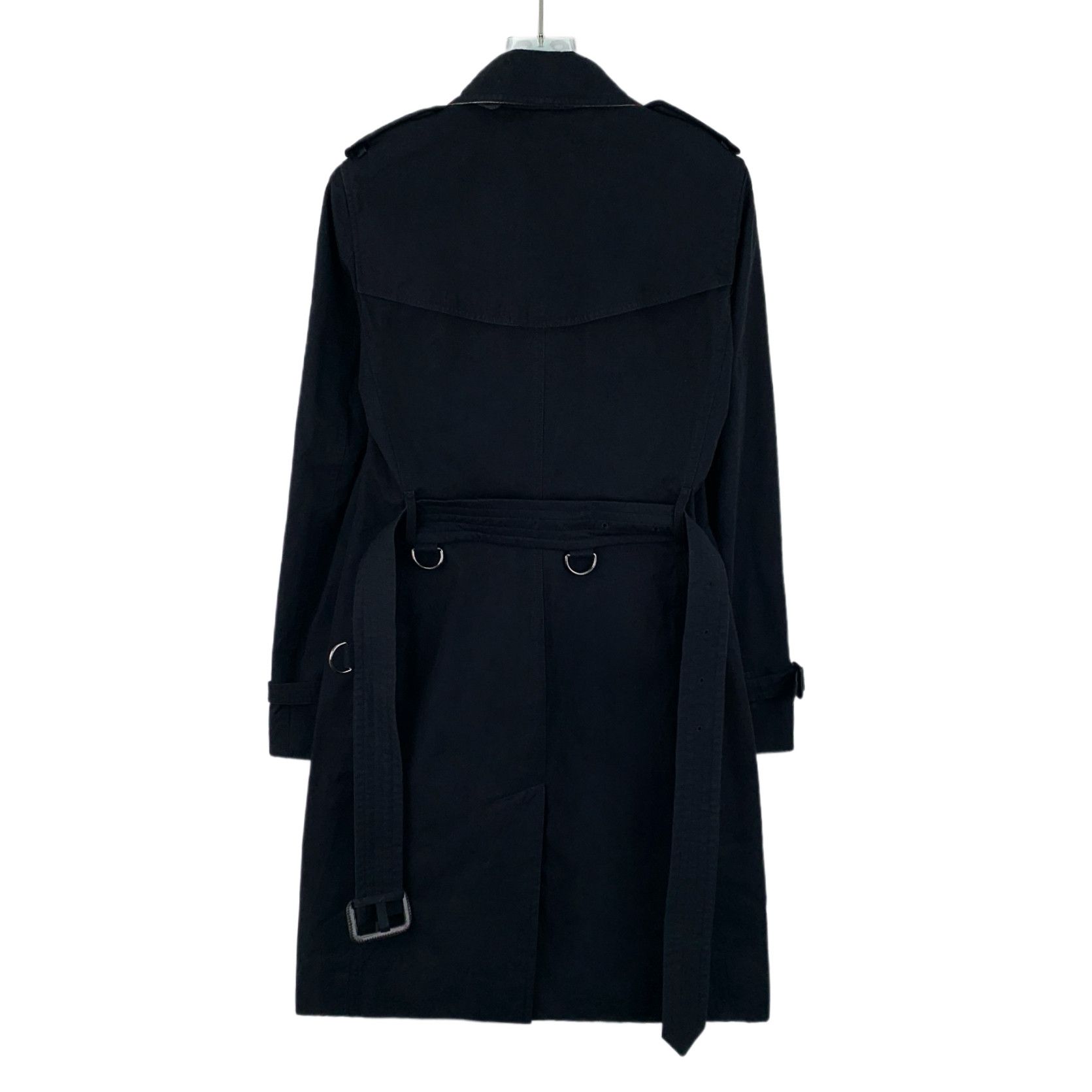 Burberry Burberry Black Belted Cotton Trench Coat (Size XS) Size XS / US 0-2 / IT 36-38 - 7 Thumbnail