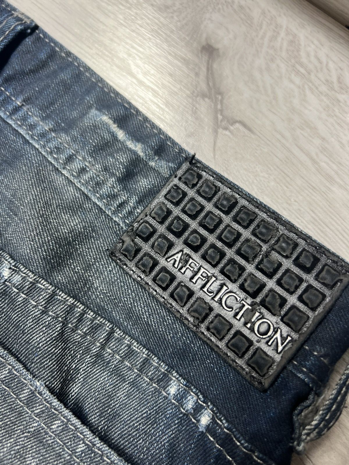 Affliction Vintage Affliction Straight Fit Jeans Distressed Denim Pants Size US 33 - 5 Thumbnail