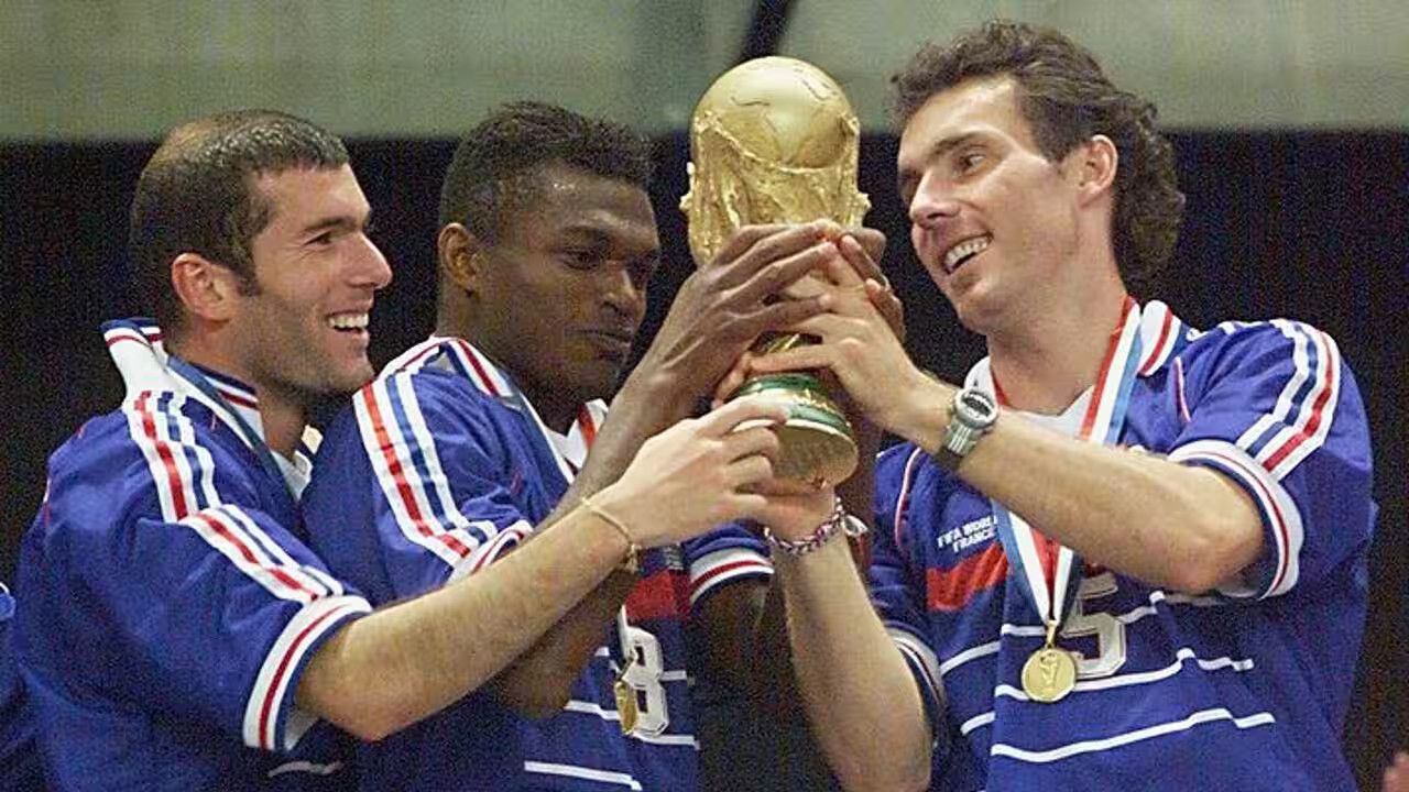 Vintage France 1998 World Cup Home Shirt #5 L. Blanc Football Jersey Size US M / EU 48-50 / 2 - 3 Thumbnail