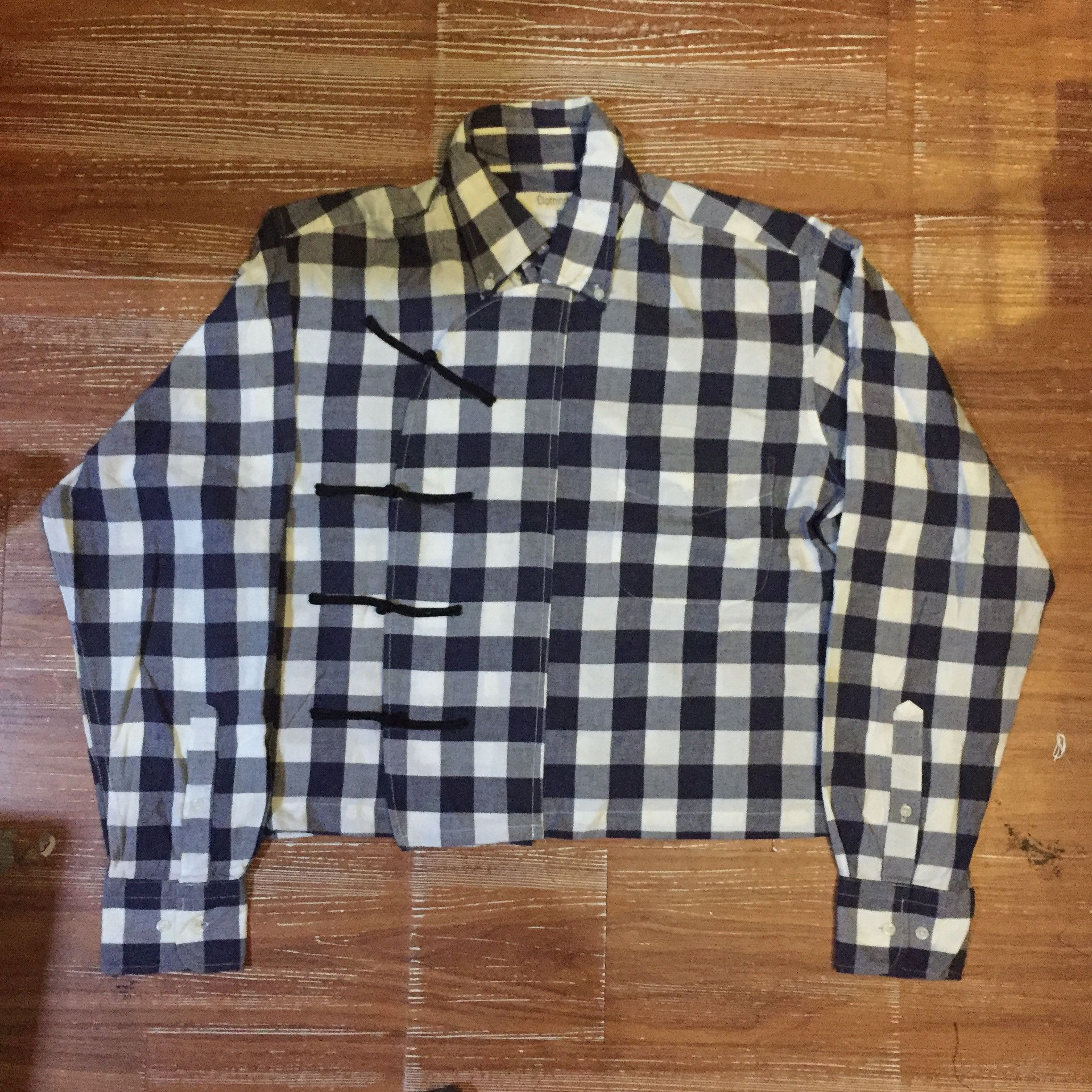 Handmade Clothing Chinese Cheongsam Boxy Shirt Flannel Reworked Size US L / EU 52-54 / 3 - 2 Thumbnail