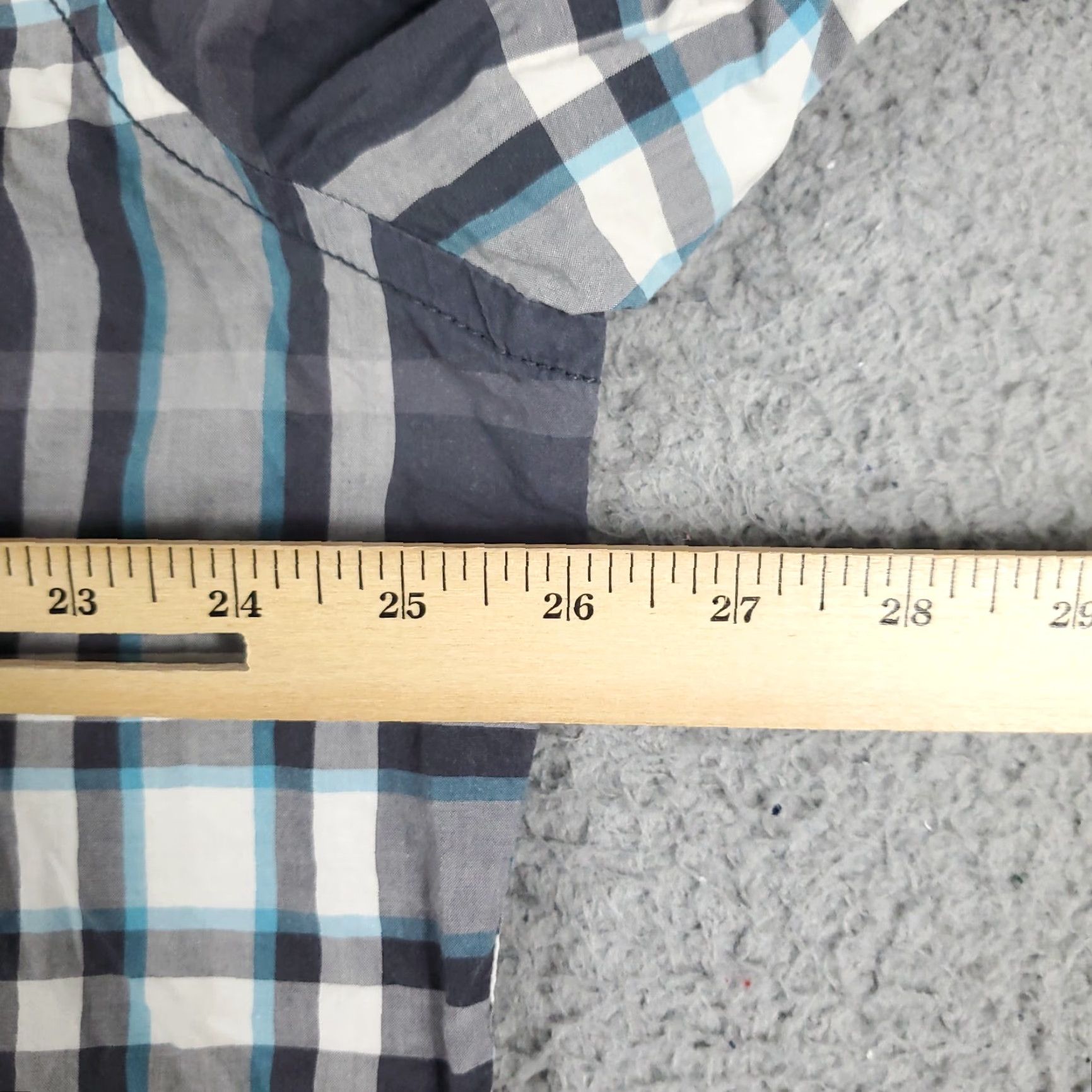 American Eagle Outfitters American Eagle Men's 2XL Gray Plaid Button-Up Long Sleeve Shirt Casual Size US XXL / EU 58 / 5 - 6 Thumbnail