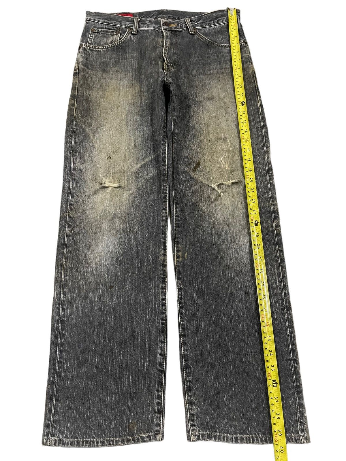 Edwin Vintage Edwin 503 Blue Wash Style Distress Jeans Size US 32 / EU 48 - 12 Thumbnail
