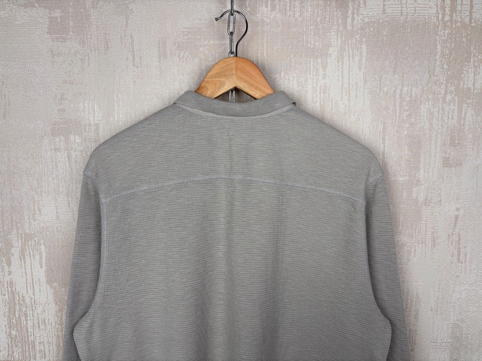 Allsaints AllSaints Clash Long Sleeve Polo Waffle Textured Size L Size US L / EU 52-54 / 3 - 15 Thumbnail