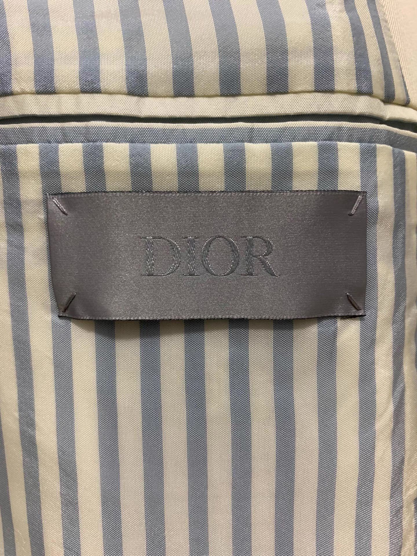 Dior DiorMen19SSRunwayPiecePeakLapelStriped Patchwork Blazer Q12 Size 48R - 7 Thumbnail