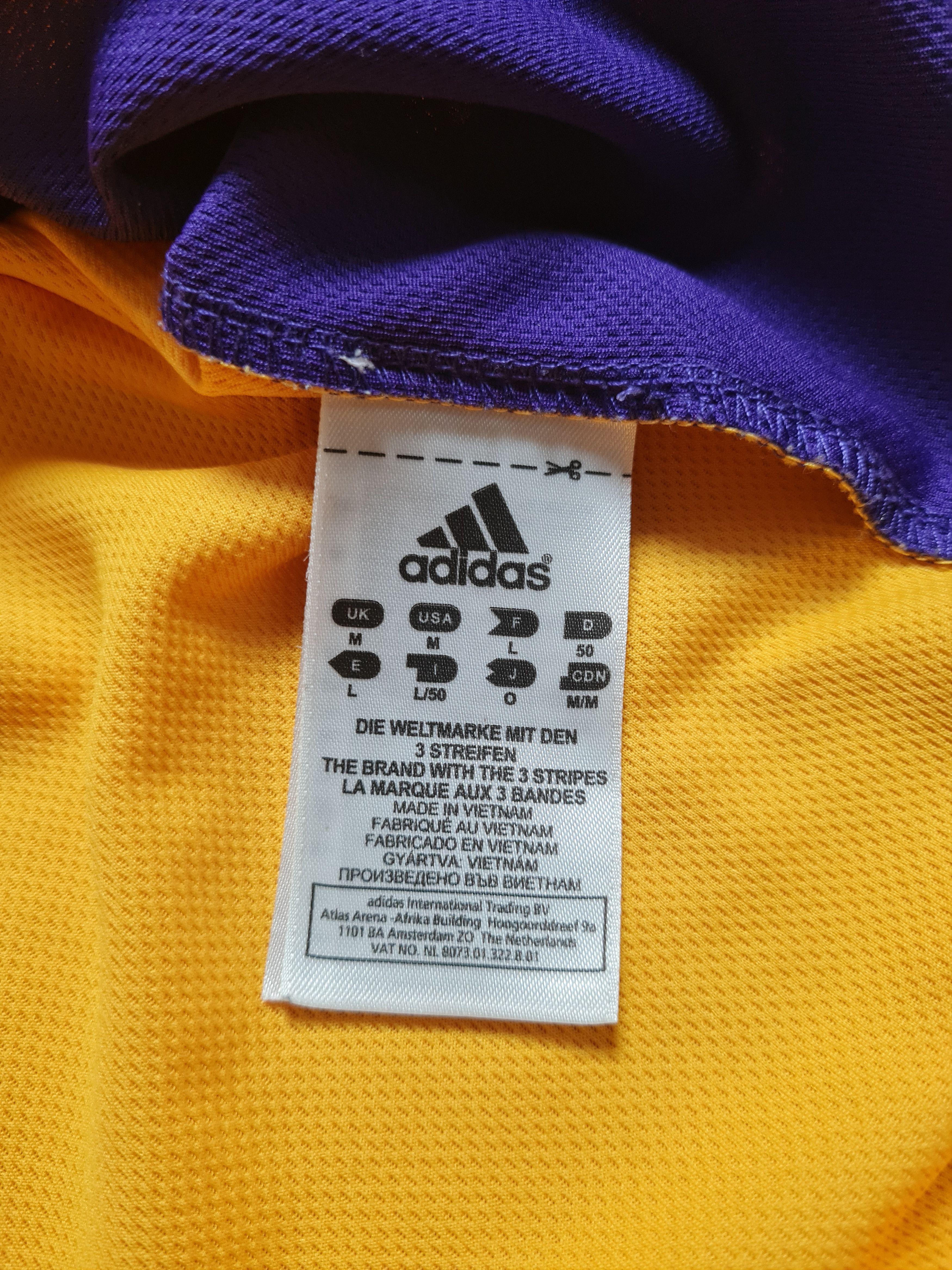 Adidas Adidas NBA Lakers #24 Bryant 2013 Yellow Men’s Shirts Size M Size US M / EU 48-50 / 2 - 9 Thumbnail