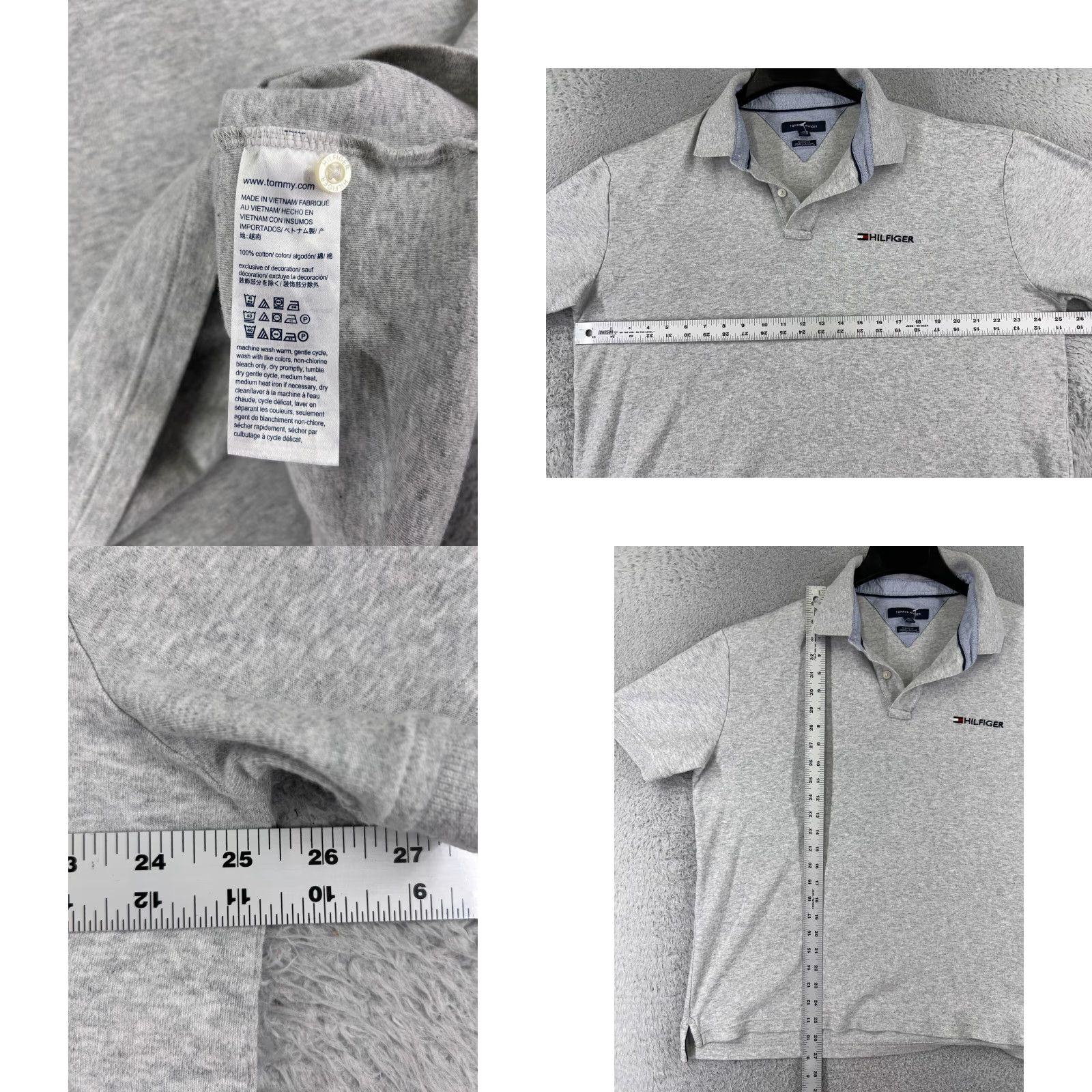 Tommy Hilfiger VINTAGE Tommy Hilfiger Polo Shirt Men’s XL Gray 100% Cotton Short Sleeve Button Kollar Collared Knit Jersey Logo Embroidered Brand: Tommy Hilfiger Size US XL / EU 56 / 4 - 8 Thumbnail