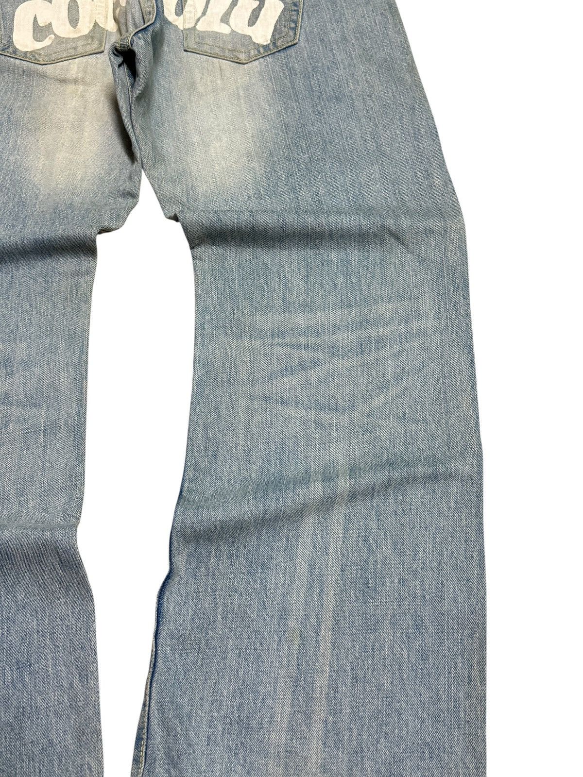Japanese Brand COCOLULU Printed Washed Blue Yellow Stitching Daicock Denim Size US 34 / EU 50 - 14 Thumbnail