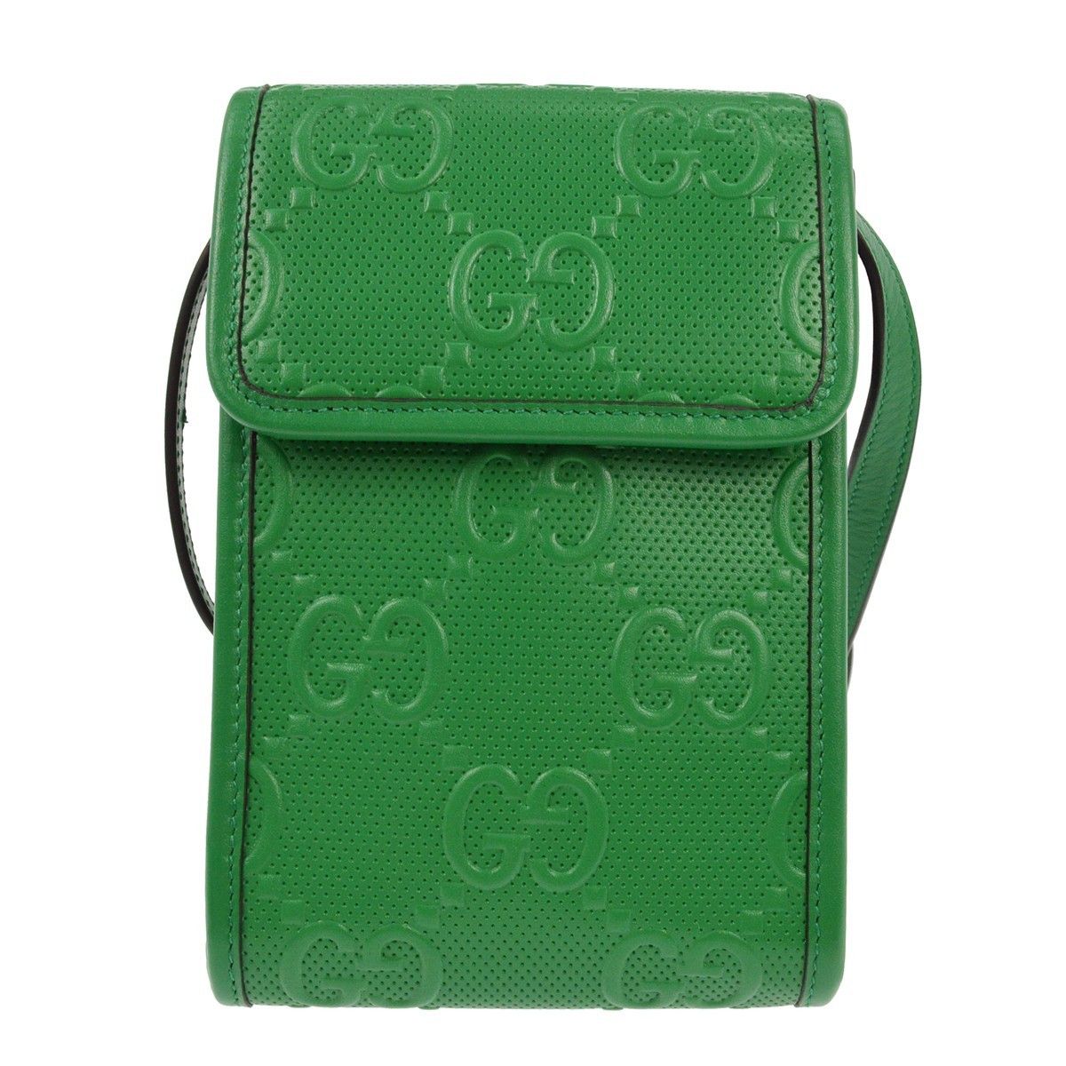 Gucci Gucci Flap Crossbody Bag GG Embossed Perforated Leather Size ONE SIZE - 1 Thumbnail