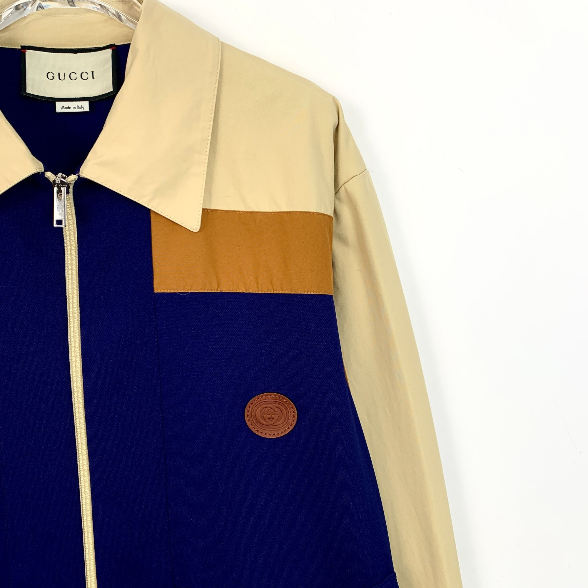 Gucci Gucci Mens Zip-Up Colorblock Jacket With Logo Patch - Size L Size US L / EU 52-54 / 3 - 3 Thumbnail