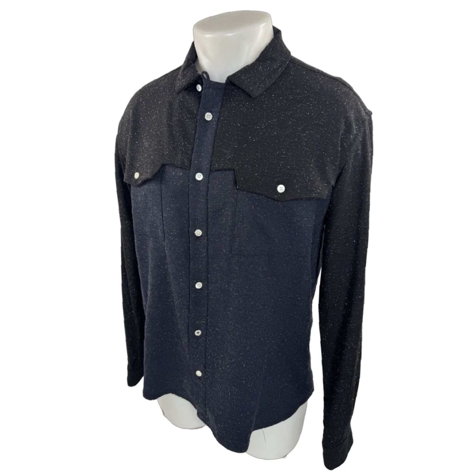 Patrik Ervell PATRIK ERVELL - Tactical Button-Down Western Mens L Duster Shirt - EXCELLENT Black / Blue Size US L / EU 52-54 / 3 - 1 Thumbnail