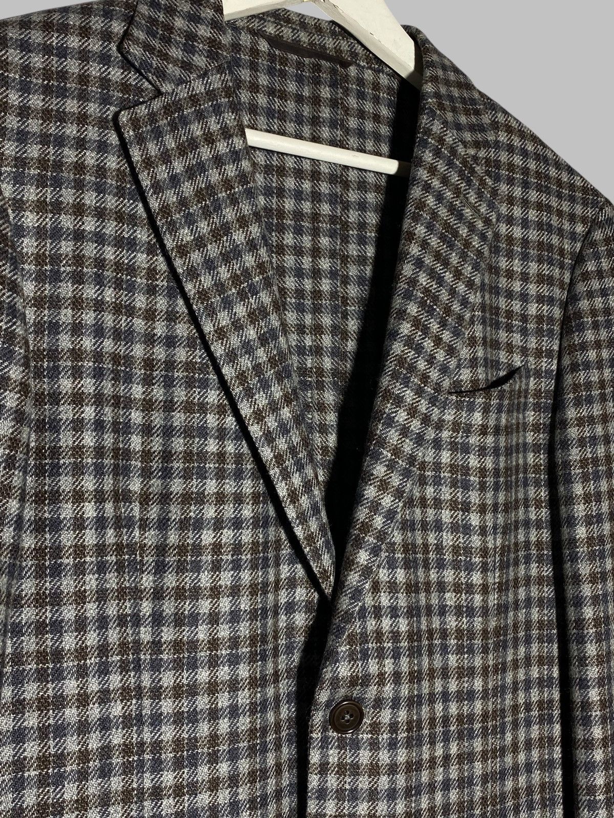 Ermenegildo Zegna Ermenegildo Zegna Soft-Constructed Checked Cashmere Blazer Size 48R - 4 Thumbnail