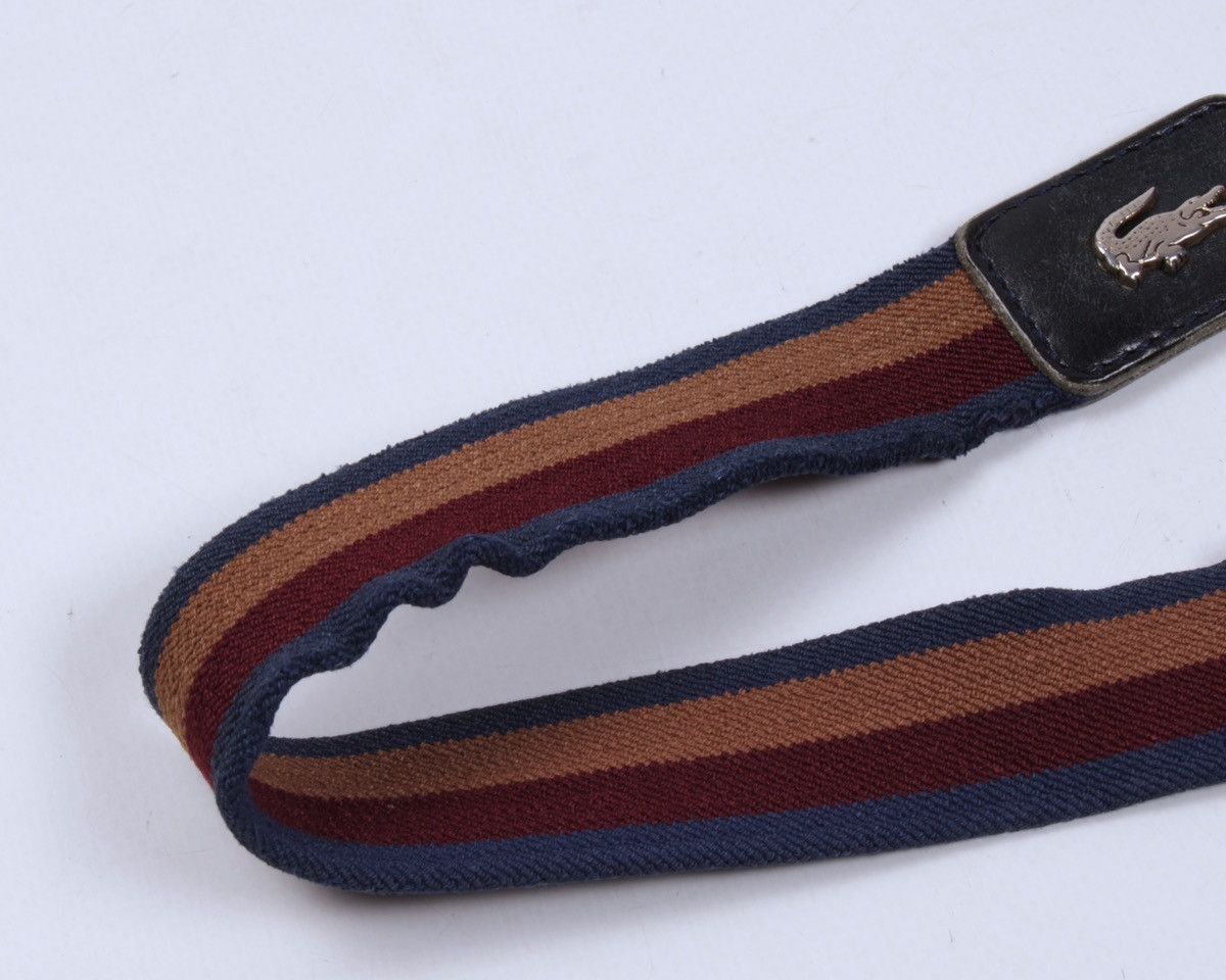 Lacoste × Vintage Lacoste Vintage Stretch Canvas Leather Mens/Unisex Belt Size ONE SIZE - 9 Thumbnail