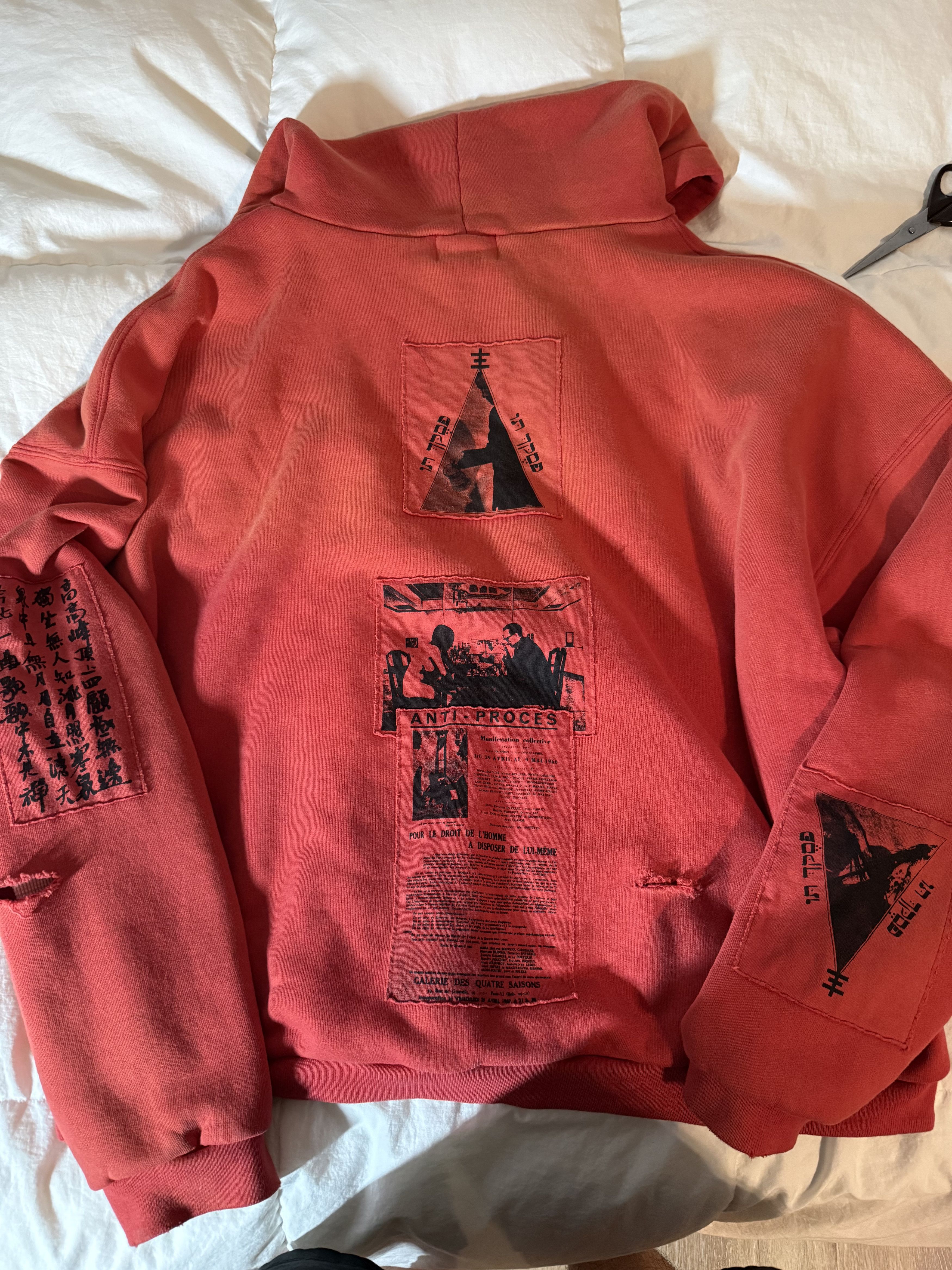 Red Anti-Process Thermal Lined Zip Hoodie