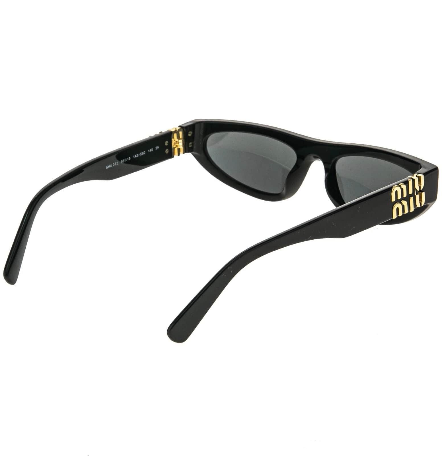 Miu Miu MIU MIU MU07ZS GLIPMSE LOGO 07Z Black Luxury Fashion Size ONE SIZE - 6 Thumbnail
