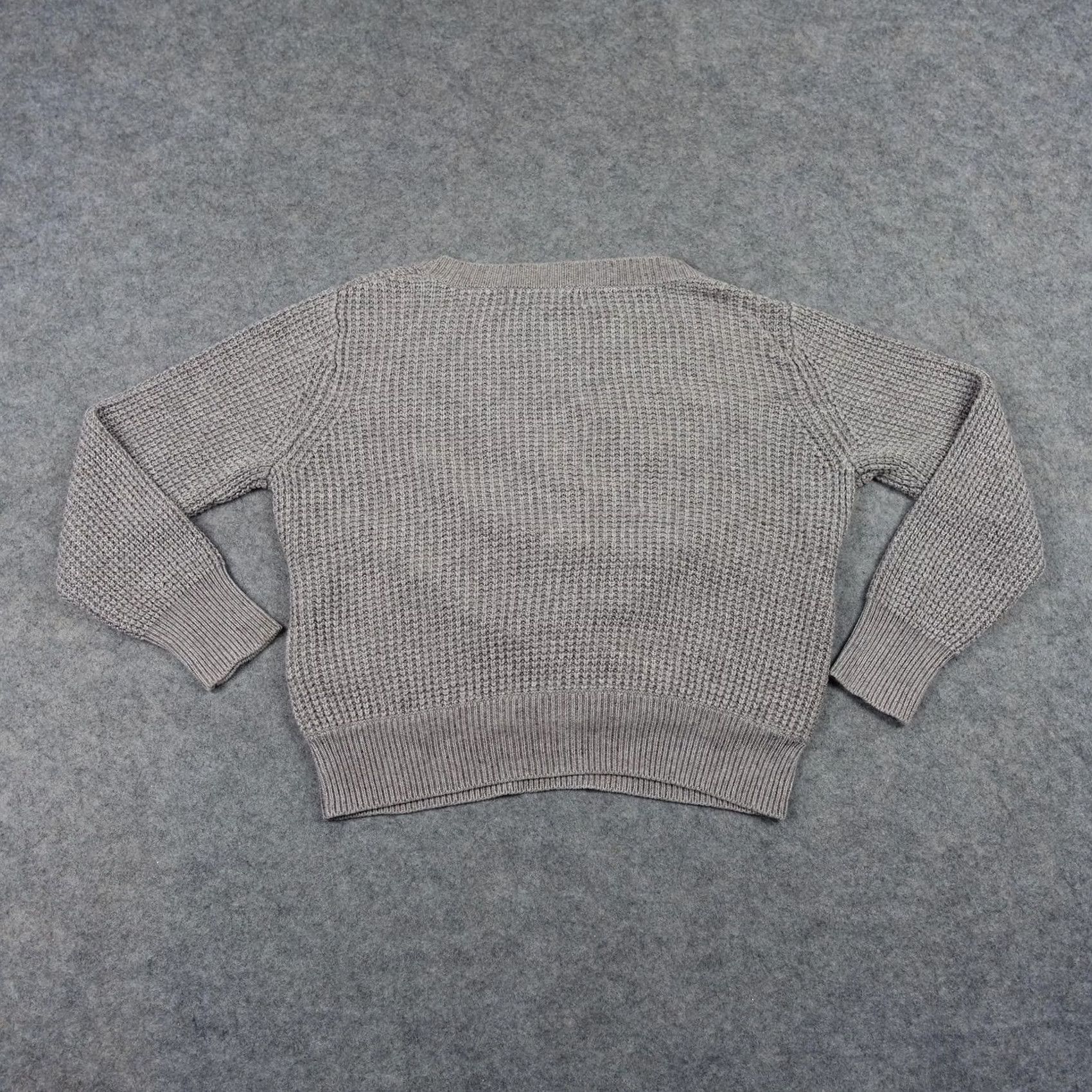 Vintage Callahan Sweater Womens XS Brown Wrap Front Surplice V Neck Waffle Knit Pullover Size XS / US 0-2 / IT 36-38 - 5 Thumbnail