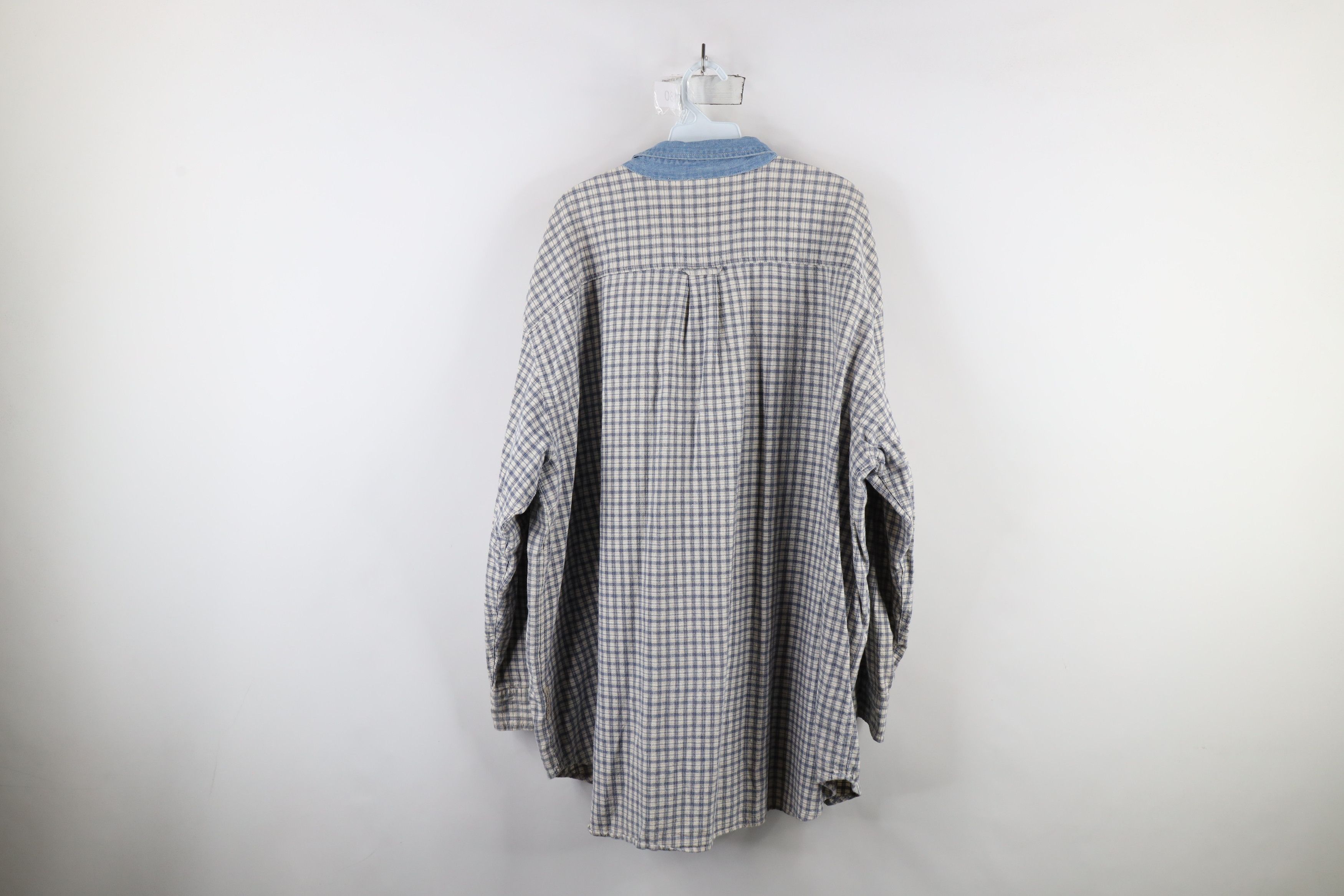 Vintage Vintage 90s Streetwear Blend Denim Collar Button Down Shirt Size US XXL / EU 58 / 5 - 13 Thumbnail