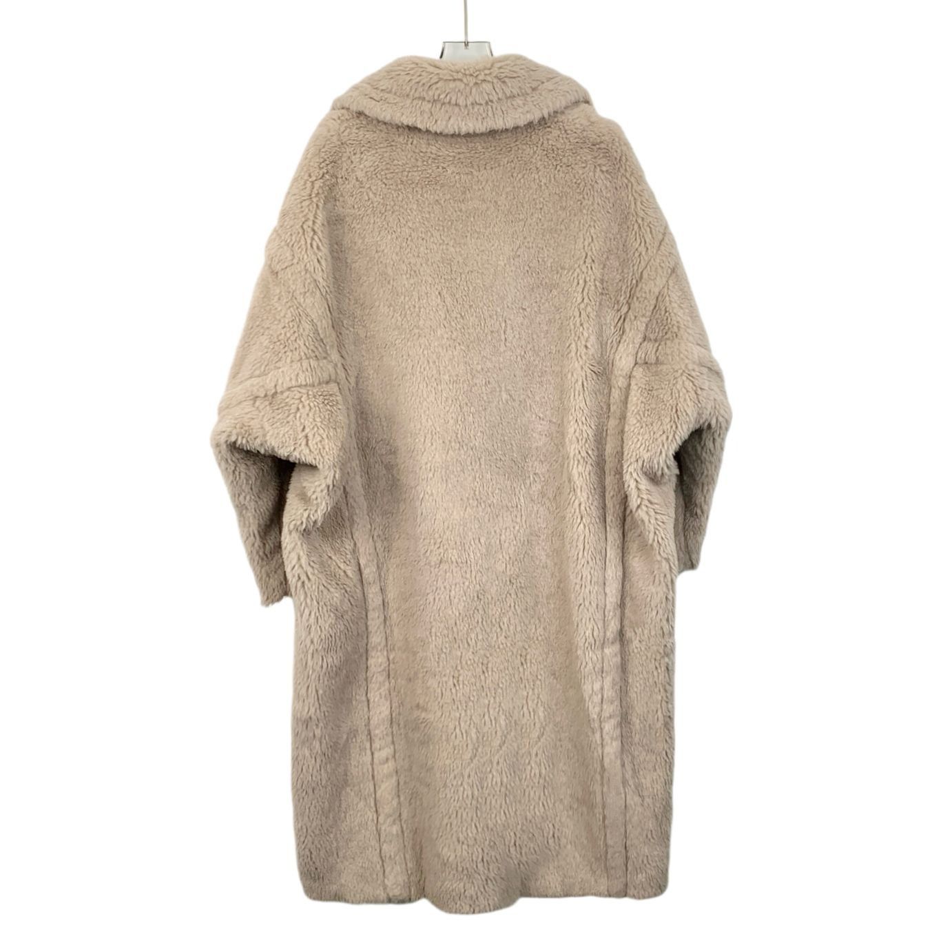 Max Mara Maxmara Womens Sandy Teddy Alpaca Wool Lapel Coat Beige Size Size S / US 4 / IT 40 - 6 Thumbnail