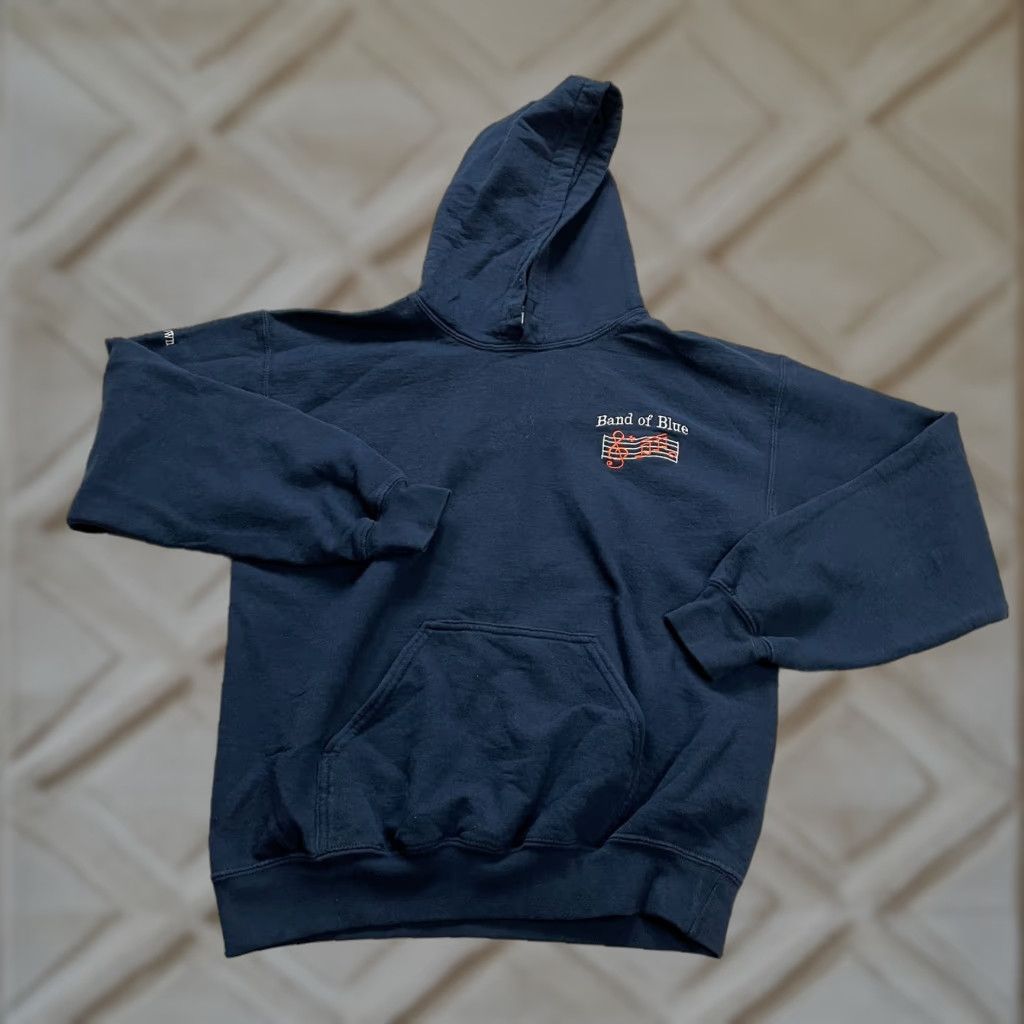 Gildan Gildan Heavy Blend Hoodie Pullover Sweatshirt Unisex Small Blue Graphic Fleece Size US S / EU 44-46 / 1 - 1 Thumbnail