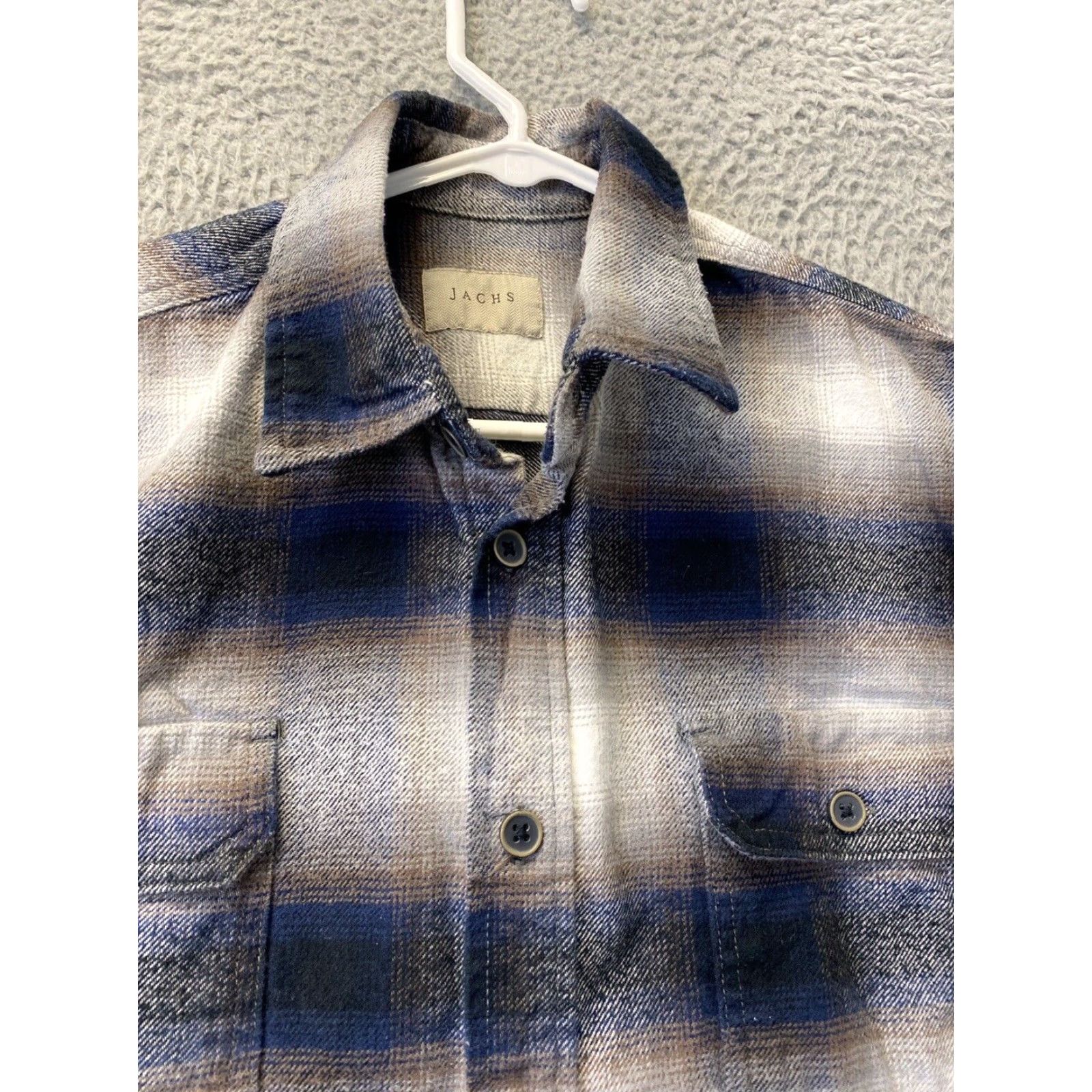 Vintage VINTAGE JACHS Shirt Mens Large Brown Black Plaid Ombre Button Up Outdoor /107-23 Size US L / EU 52-54 / 3 - 3 Thumbnail