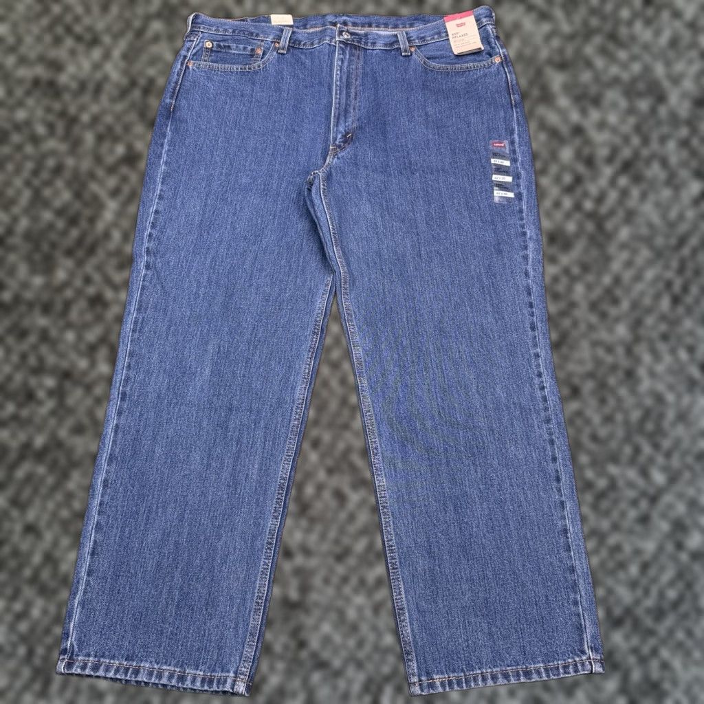 Levi's Levi's 550 Jeans Mens Regular 40x32 Relaxed Tapered High Rise Denim Blue 5-Pocket Machine Washable Belt Loops Jeans Men Size US 40 / EU 56 - 1 Thumbnail