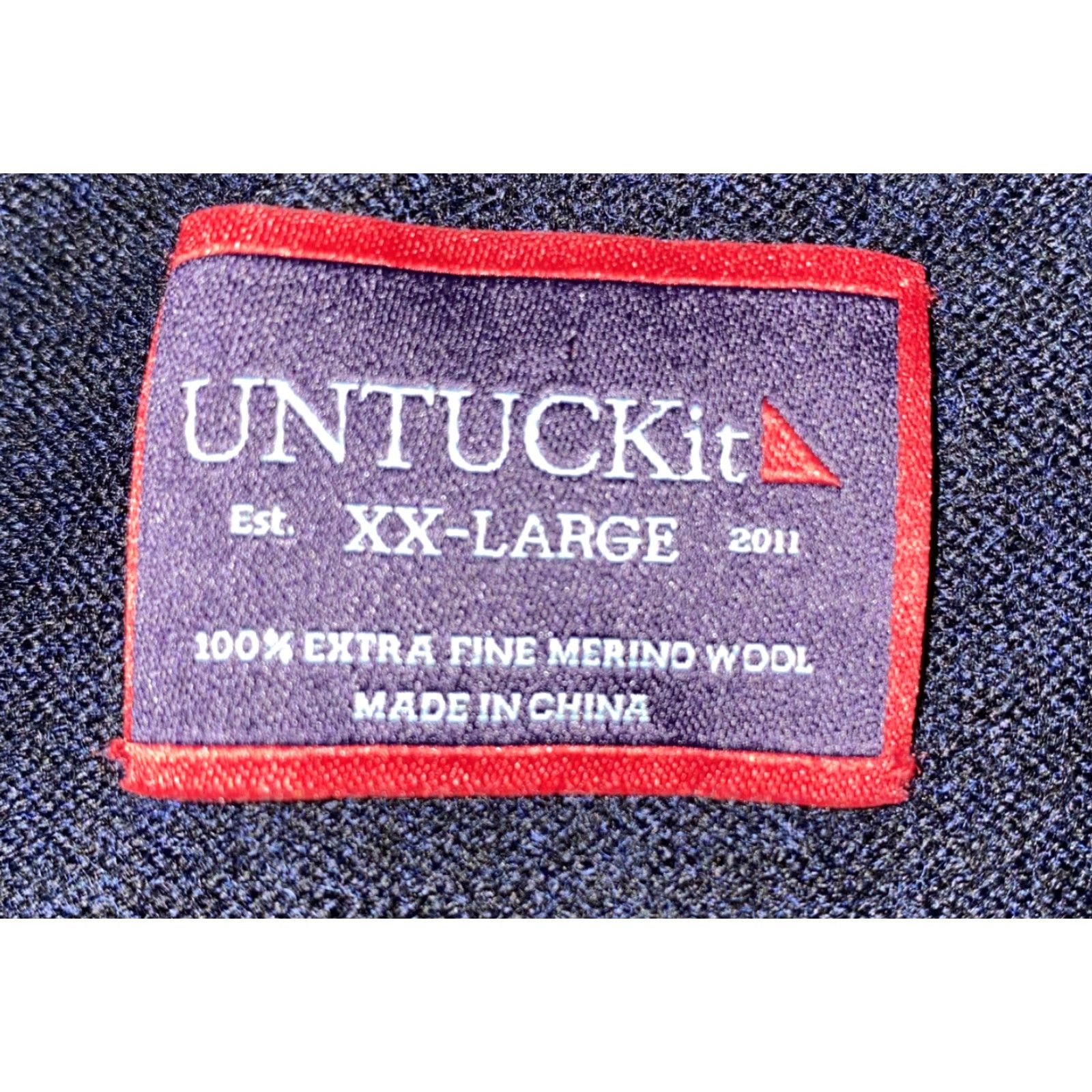 UNTUCKit UNTUCKIT Sweater Shirt 2XL Navy Blue Merino Wool 1/2 Zip Pullover Mens Regular Size 2XL Navy Merino 1/2 Zip Pullover Mens 2XL Size US XXL / EU 58 / 5 - 6 Thumbnail