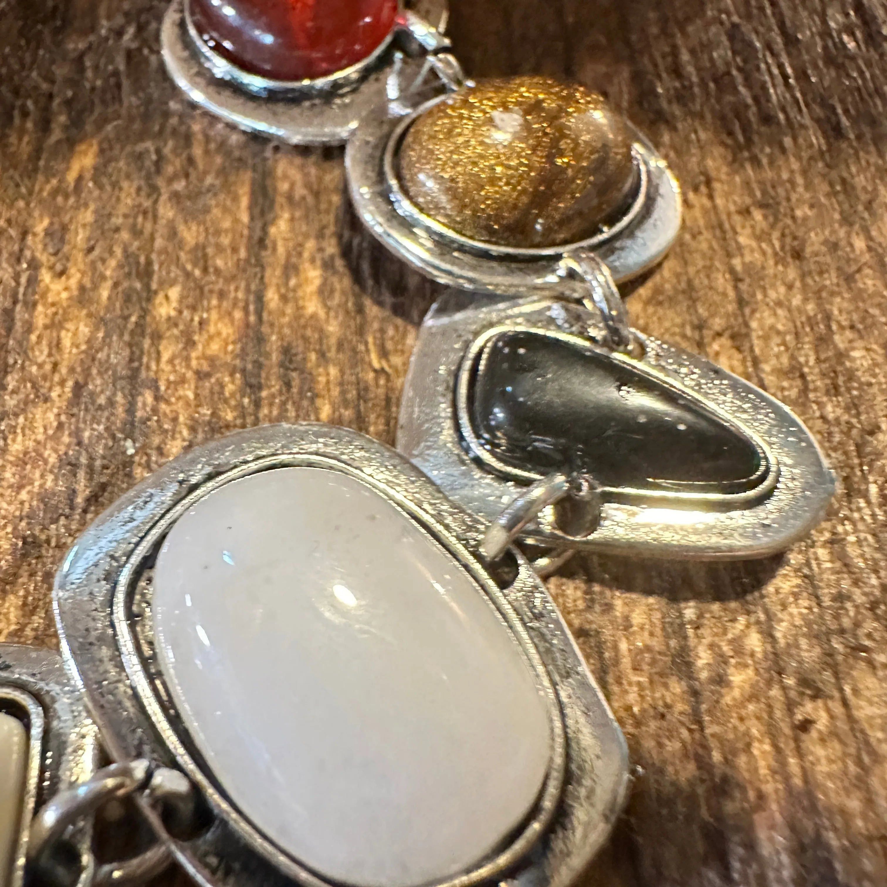 Other Handcrafted Boho Western Chic Natural Stone Link Bracelet, A Size ONE SIZE - 6 Thumbnail