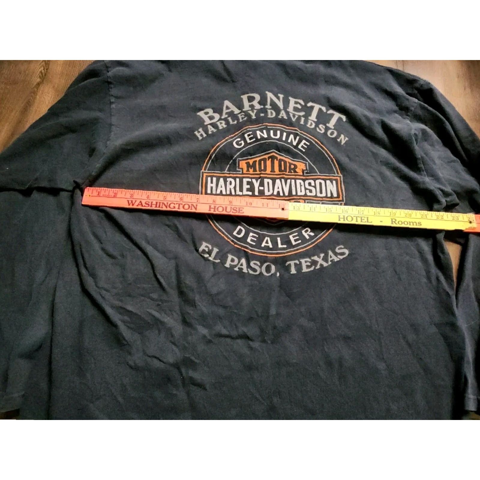 Harley Davidson VINTAGE Harley-Davidson Black XL Long Sleeve Henley T-Shirt Biker El Paso TX Mens Size US XL / EU 56 / 4 - 4 Thumbnail