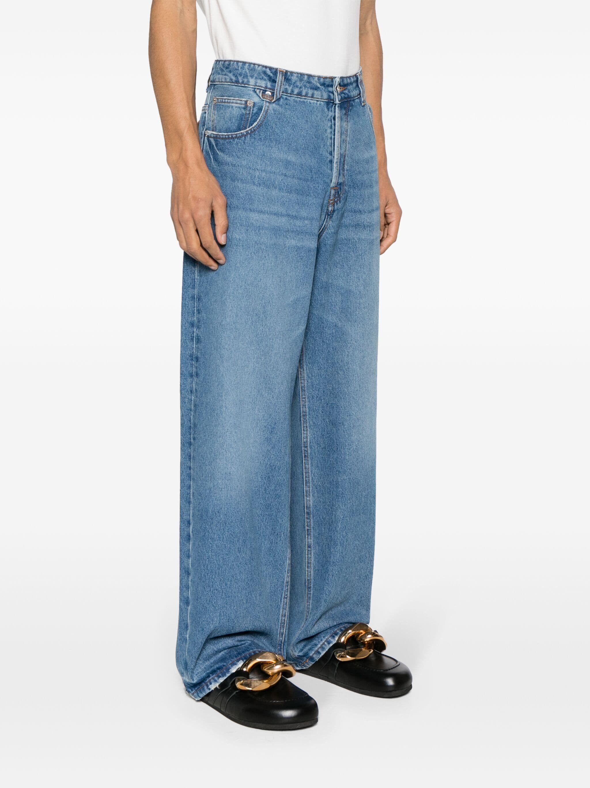 Jacquemus o1s22i1n1024 Large Denim Jeans in Blue Size US 33 - 3 Thumbnail
