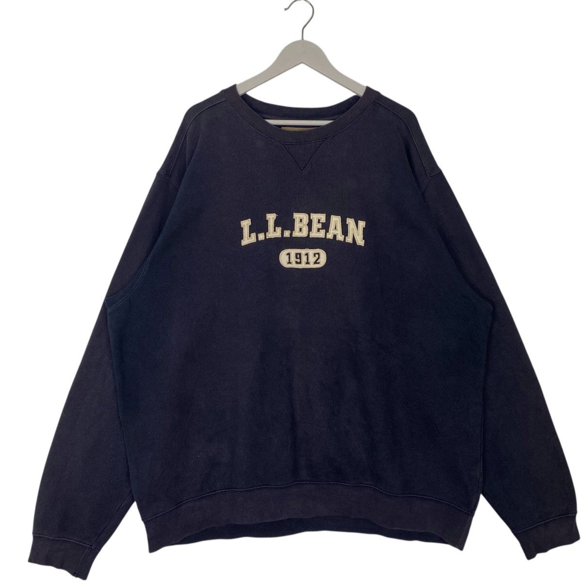 Vintage LL Bean Sweatshirt Crewneck Big Logo Embroidery Blue