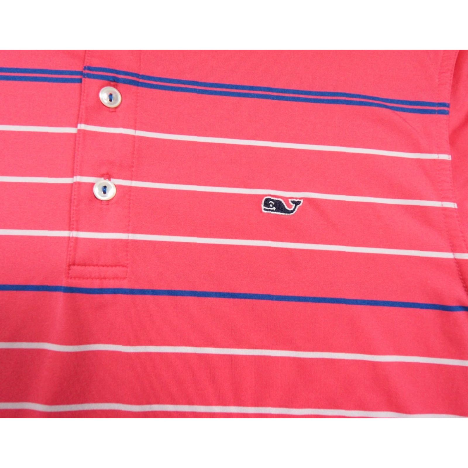 Vineyard Vines VINTAGE Vineyard Vines Polo Shirt Mens Medium Pink Short Sleeve Striped Collared Preppy Mens Size US M / EU 48-50 / 2 - 3 Thumbnail