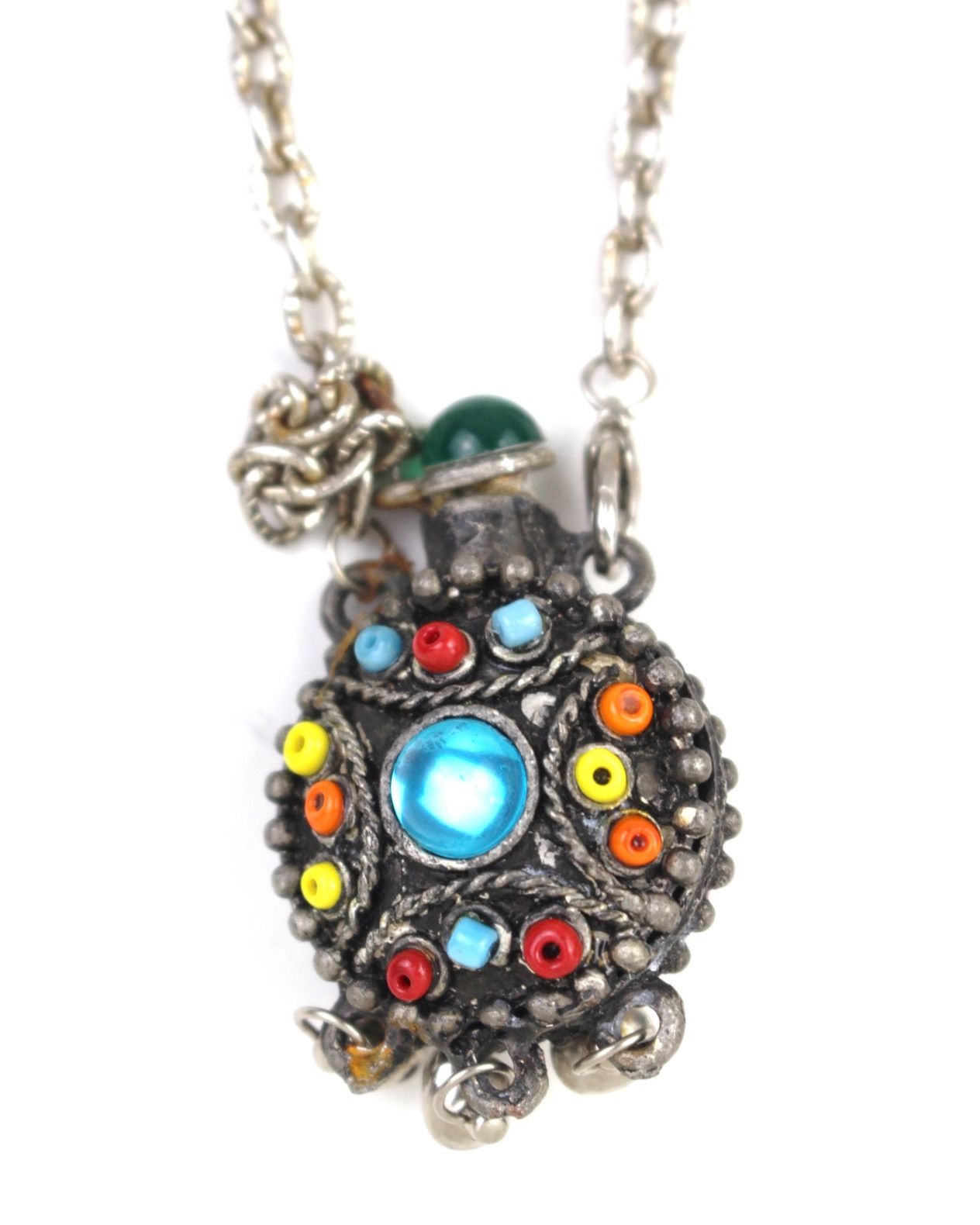 Vintage 1970S BOHEMIAN PERFUME BOTTLE PENDANT NECKLACE Size ONE SIZE - 2 Thumbnail